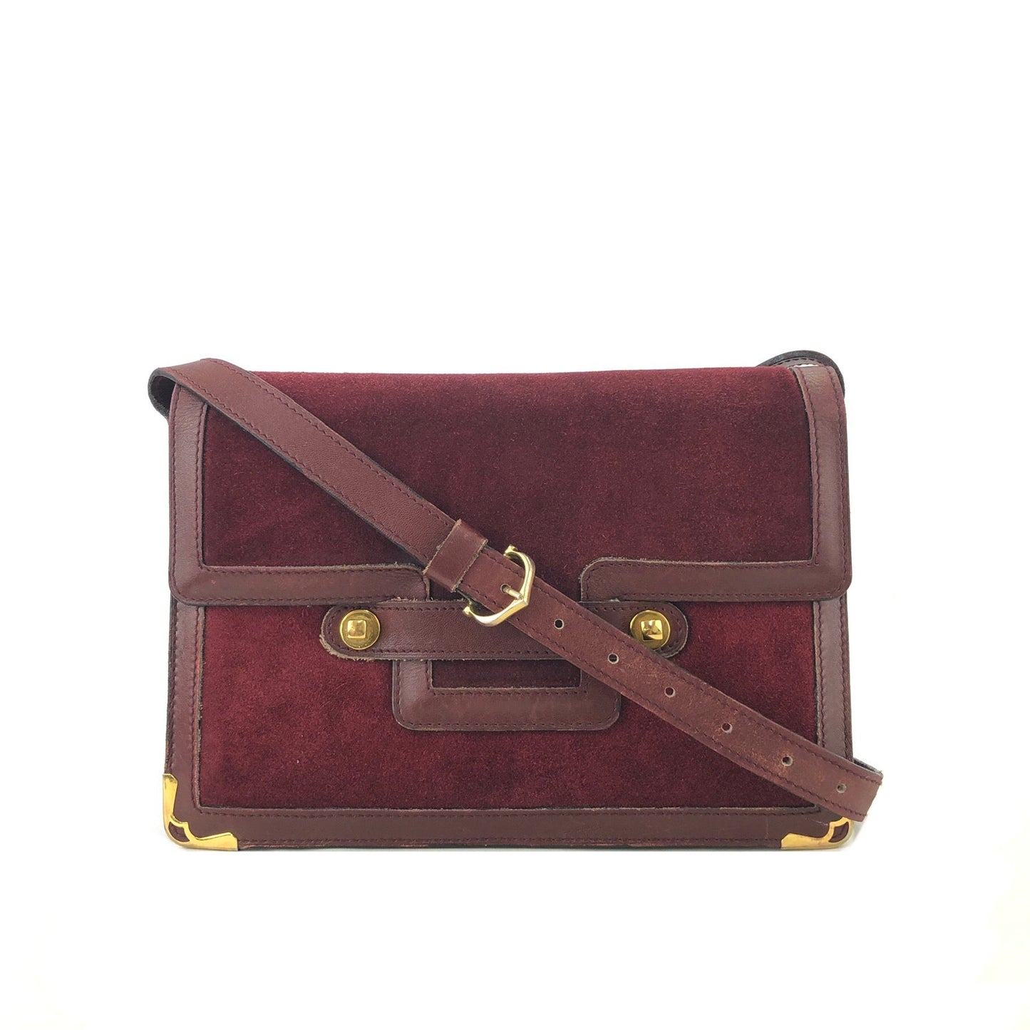 Cartier Must Line Suede Shoulder bag Bordeaux Vintage Old cyi7gh