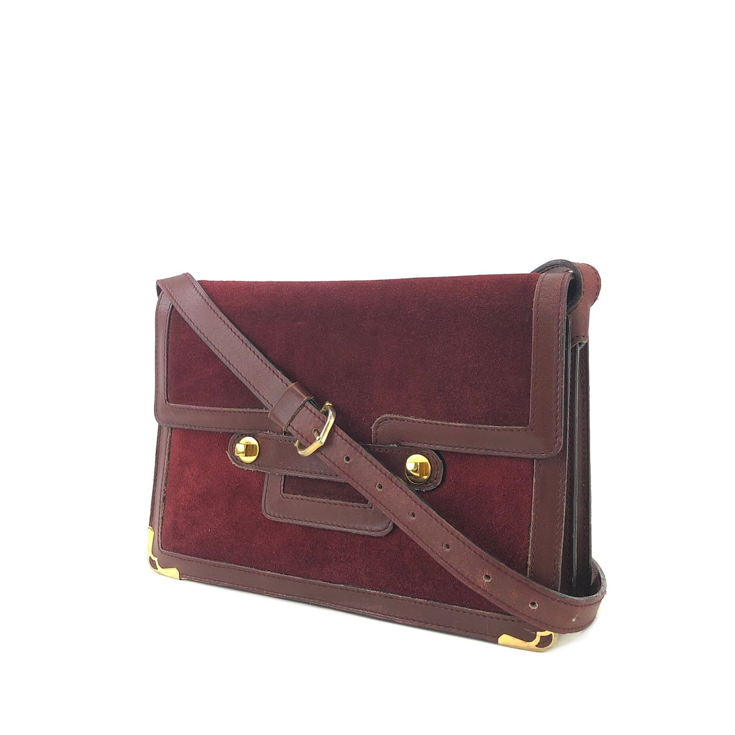 Cartier Must Line Suede Shoulder bag Bordeaux Vintage Old cyi7gh