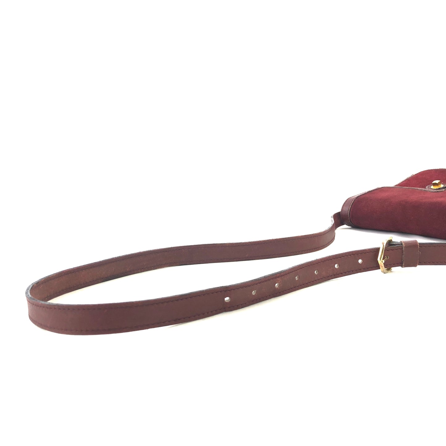 Cartier Must Line Suede Shoulder bag Bordeaux Vintage Old cyi7gh