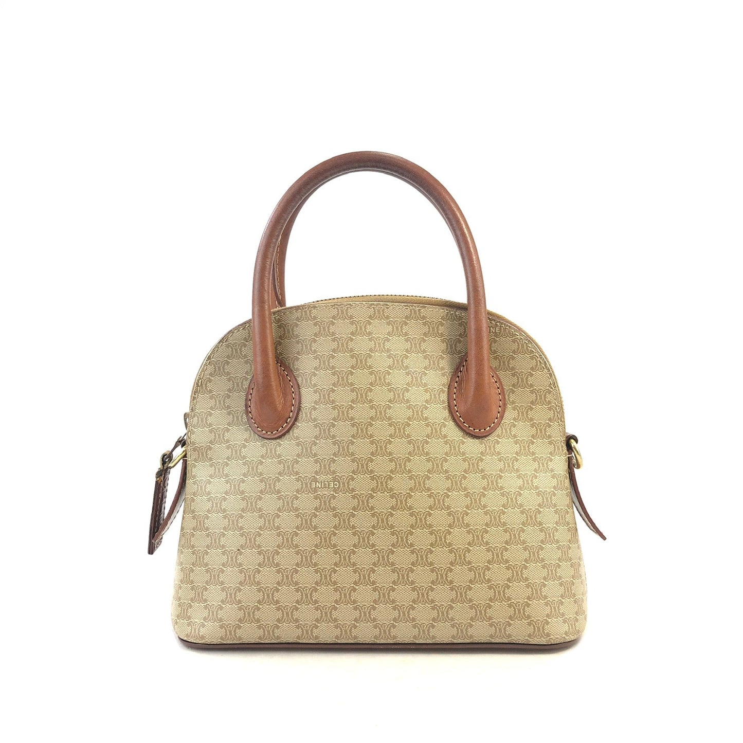 CELINE Macadam 2WAY迷你包 Bugatti Bored 手提包單肩包米色復古 oldceline k2jmdu