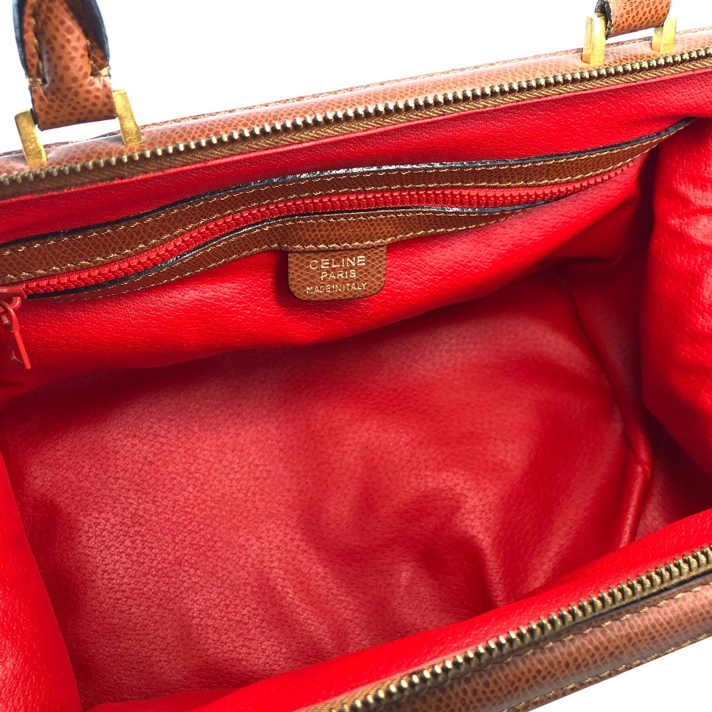 CELINE 皮革兩用波士頓包 單肩包 棕色 復古 舊 Celine e8hsve