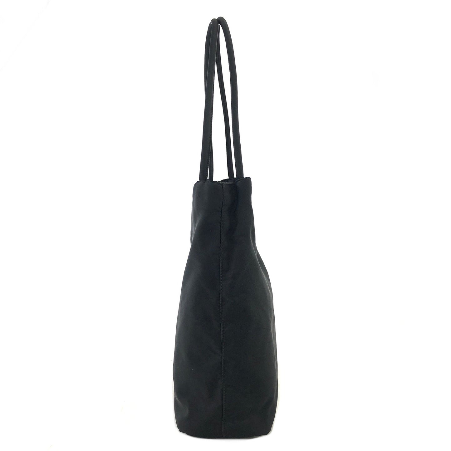 PRADA triangle logo Nylon one handle tote bag black Vintage Old 44guk3