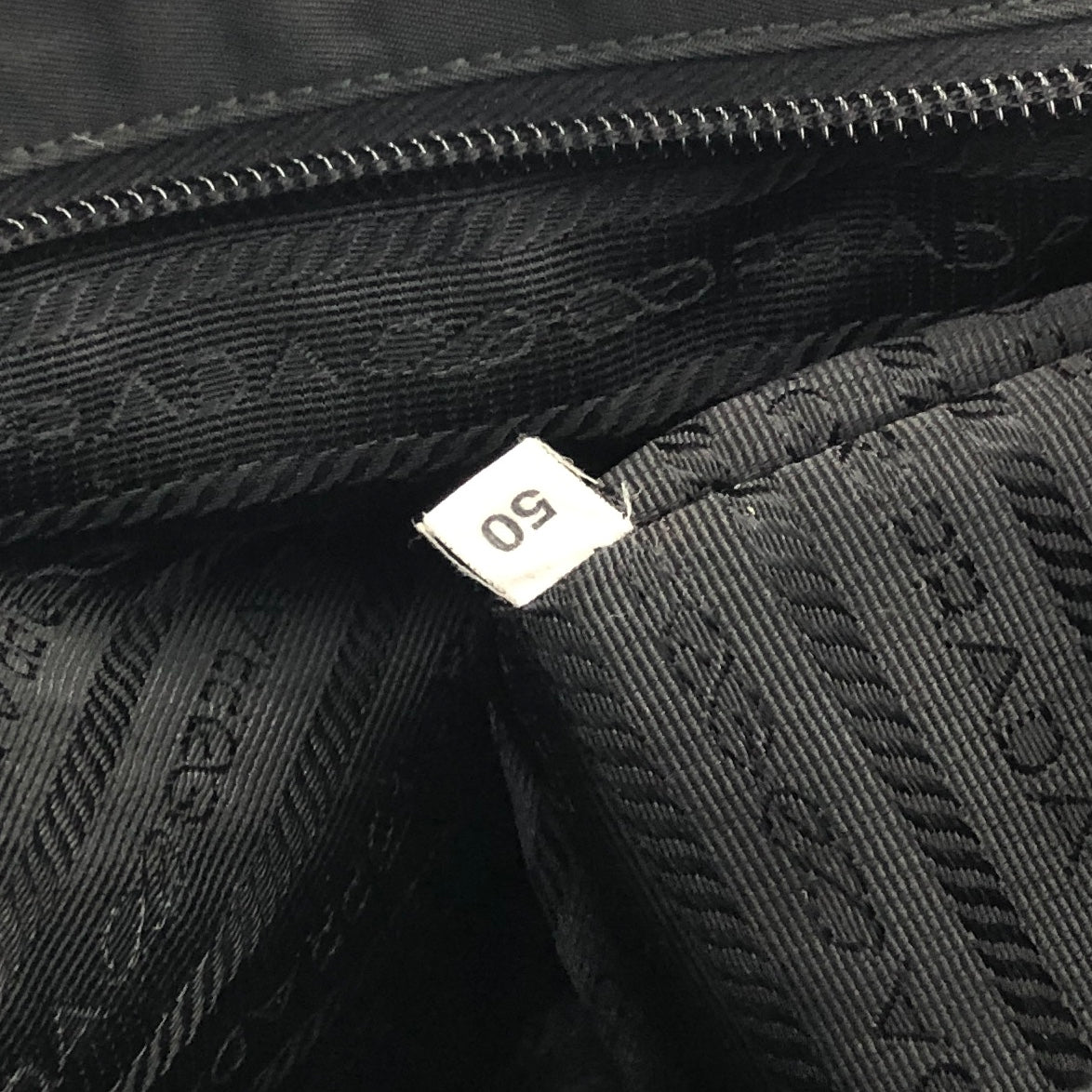 PRADA triangle logo Nylon one handle tote bag black Vintage Old 44guk3