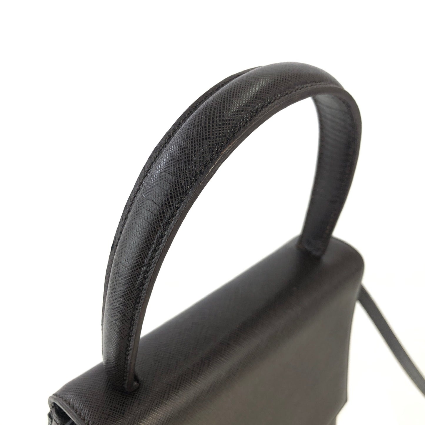 CELINE Triomphe Leather 2way shoulder bag Brown Vintage Old Celine wne7kc
