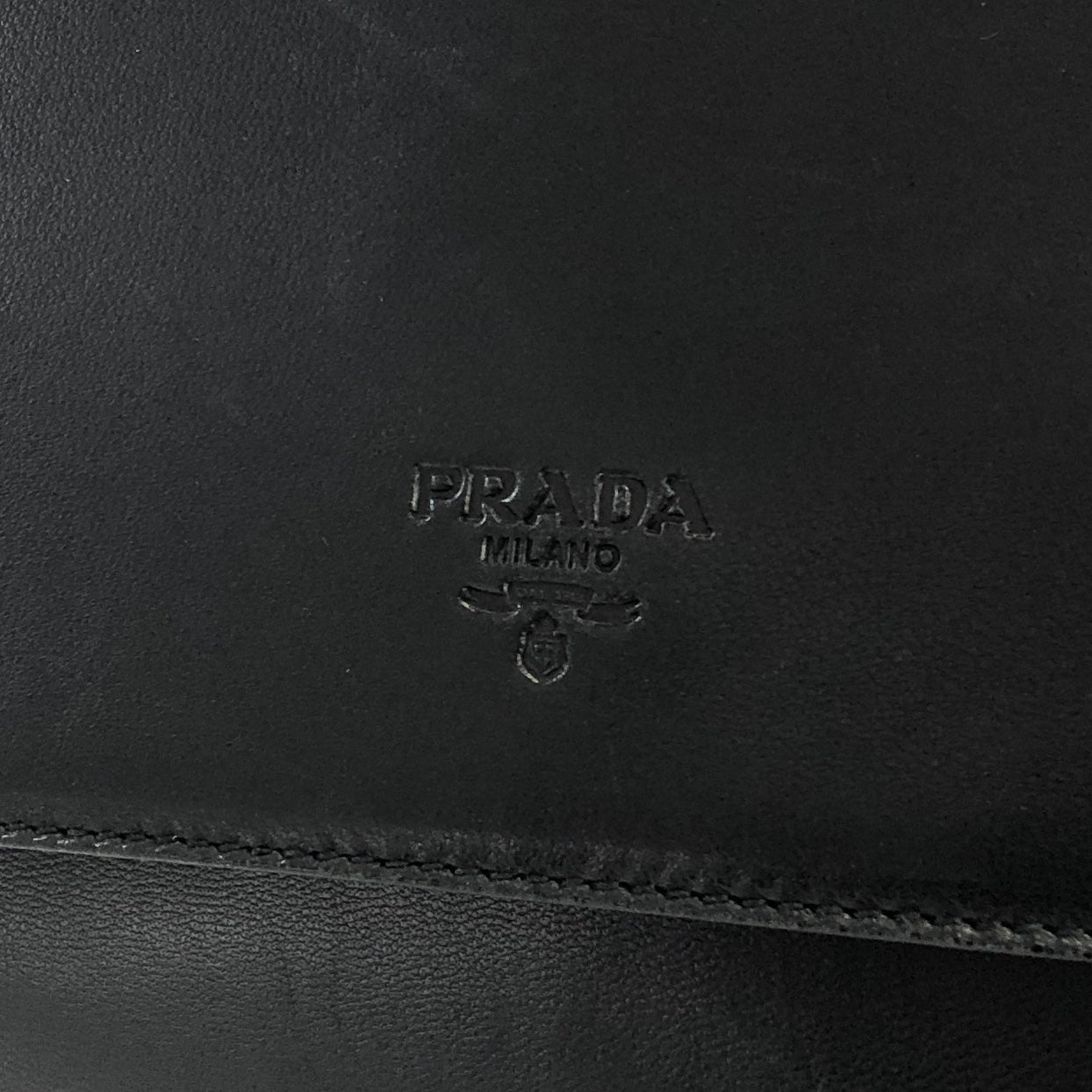 PRADA 納帕皮革手提包 黑色 wb5dh7