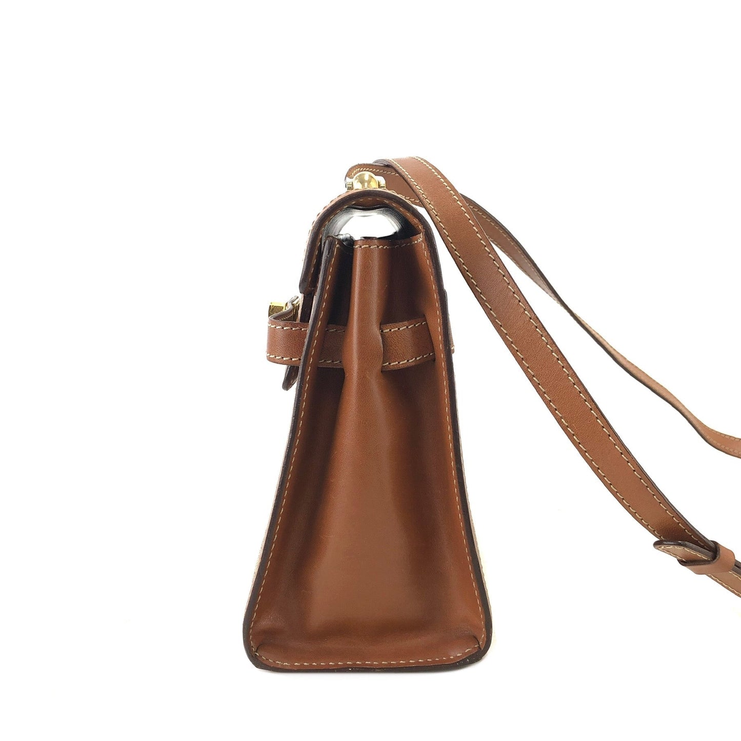 CELINE Macadam Turn lock Crossbody Shoulder bag Beige Vintage Old CELINE pm76z3