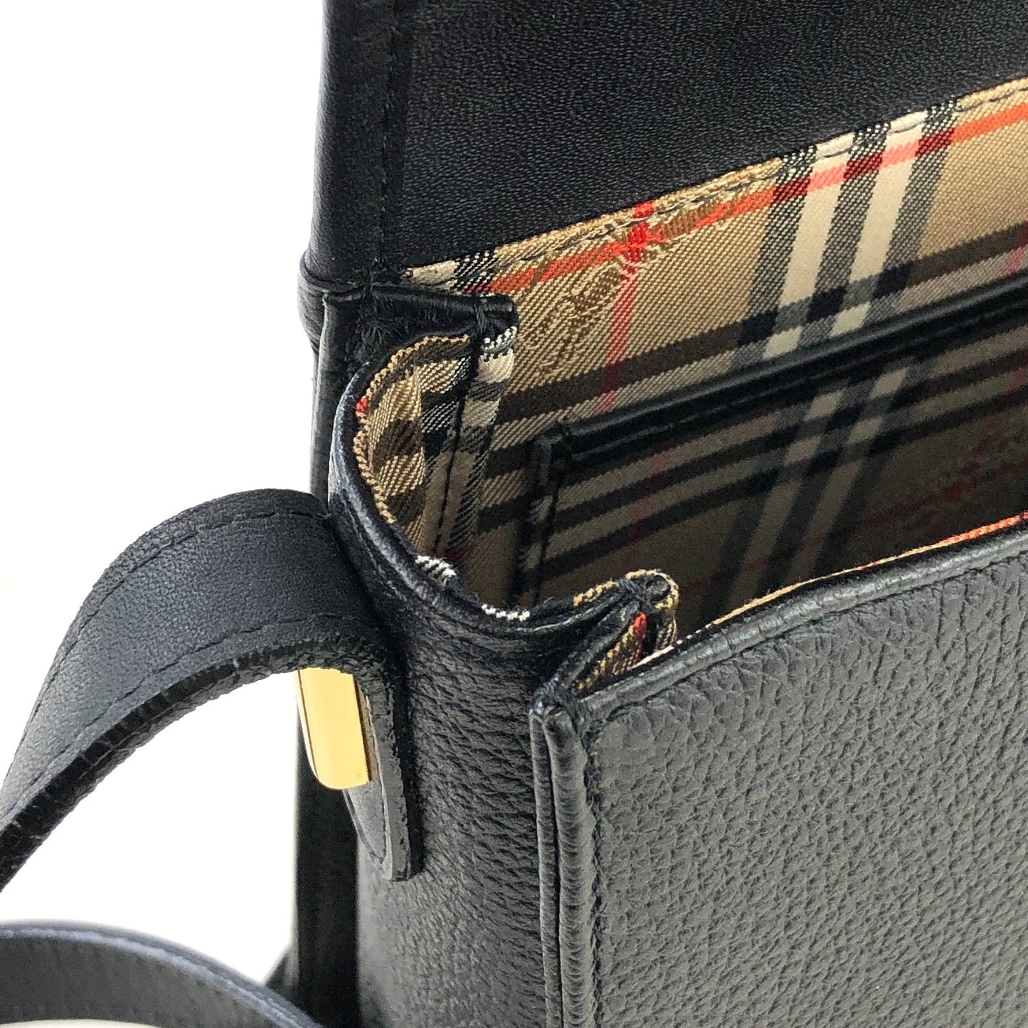 Burberrys Logo Crossbody Shoulder bag Black Vintage Old 5bhf2i