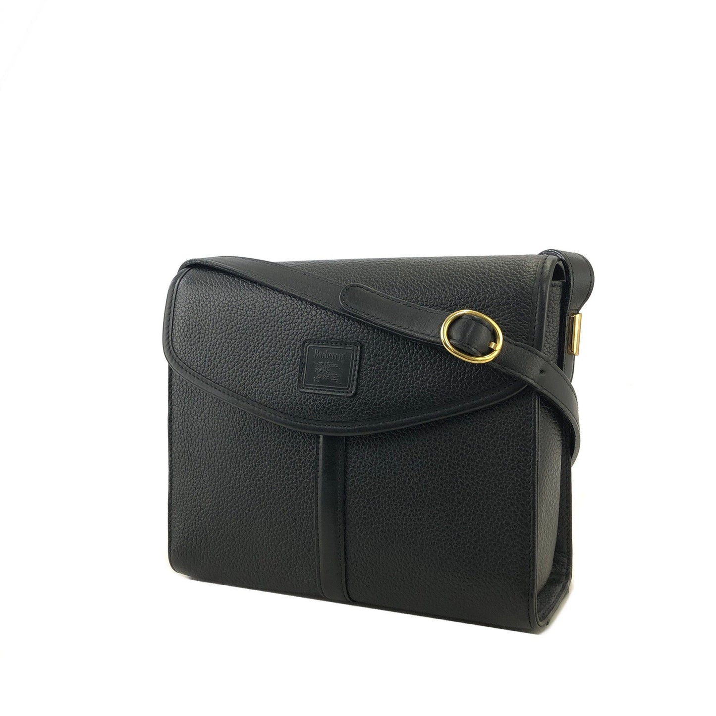 Burberrys Logo Crossbody Shoulder bag Black Vintage Old 5bhf2i