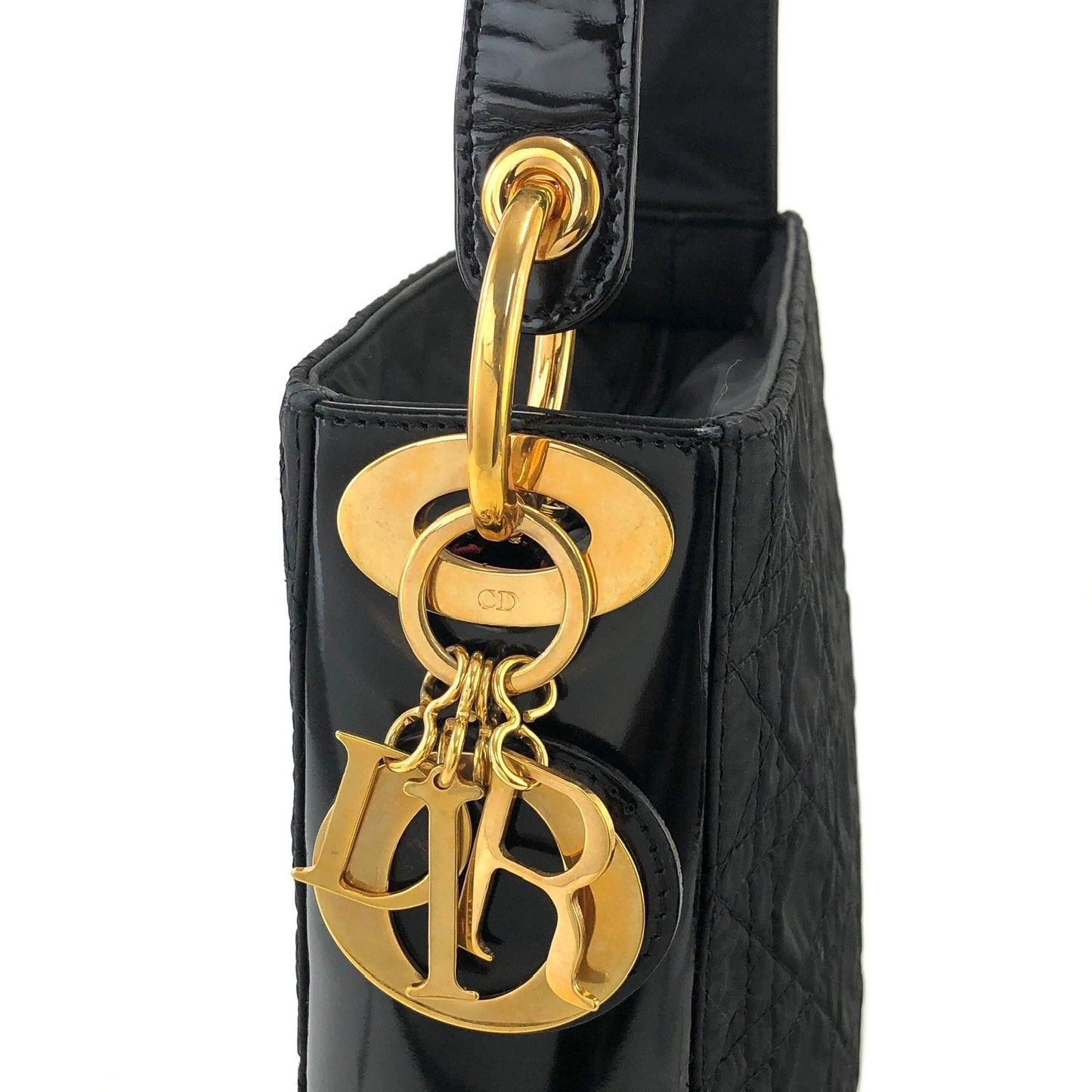 Christian Dior Cannage 尼龍肩背包 黑色 復古 spxywa