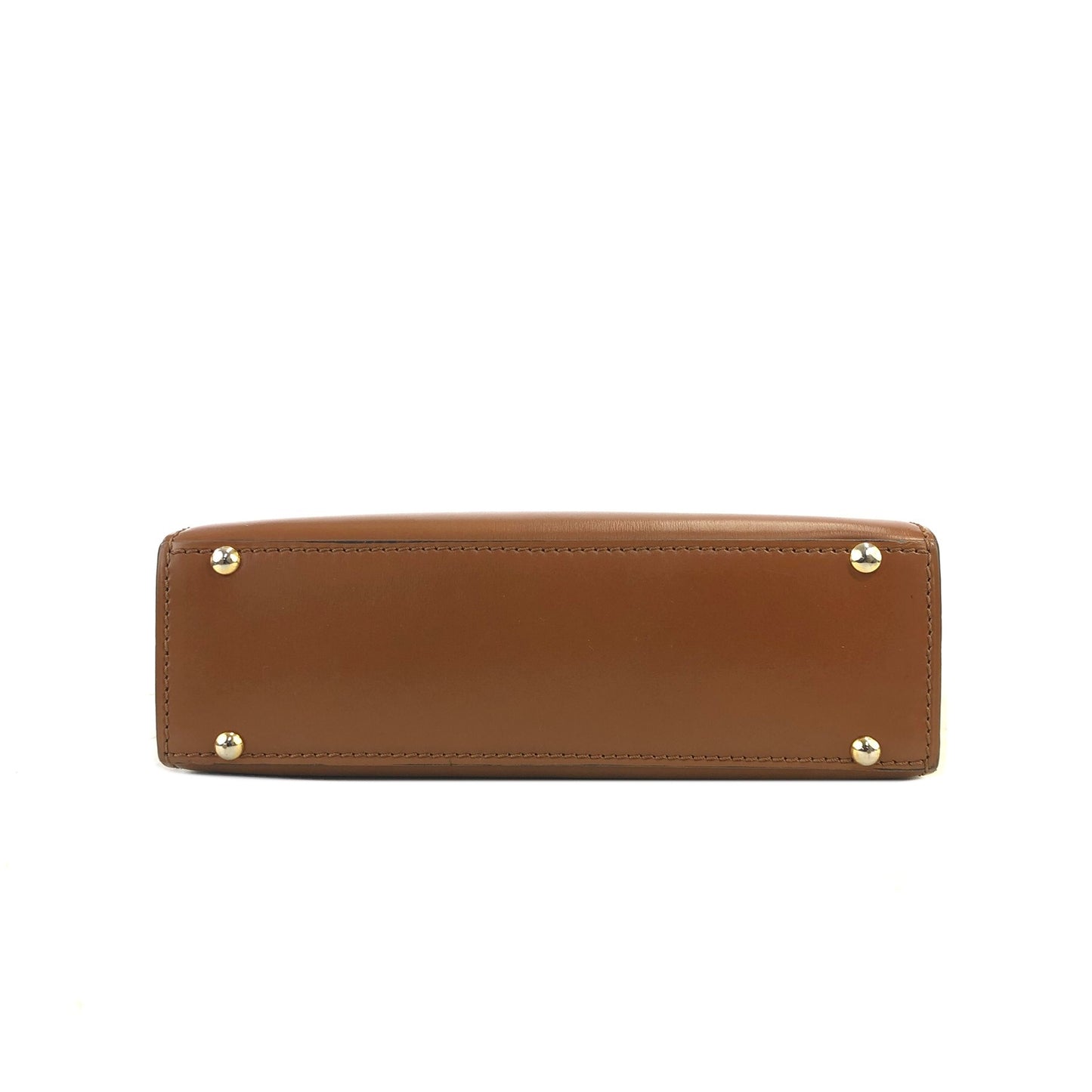CELINE Logo Gancini 皮革 Box 單肩包 駝色 Vintage Old Celine ekrsvz