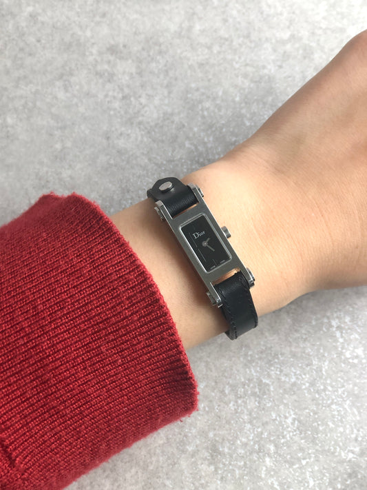 Christian Dior Watch Silver D104-100 Vintage k26sup