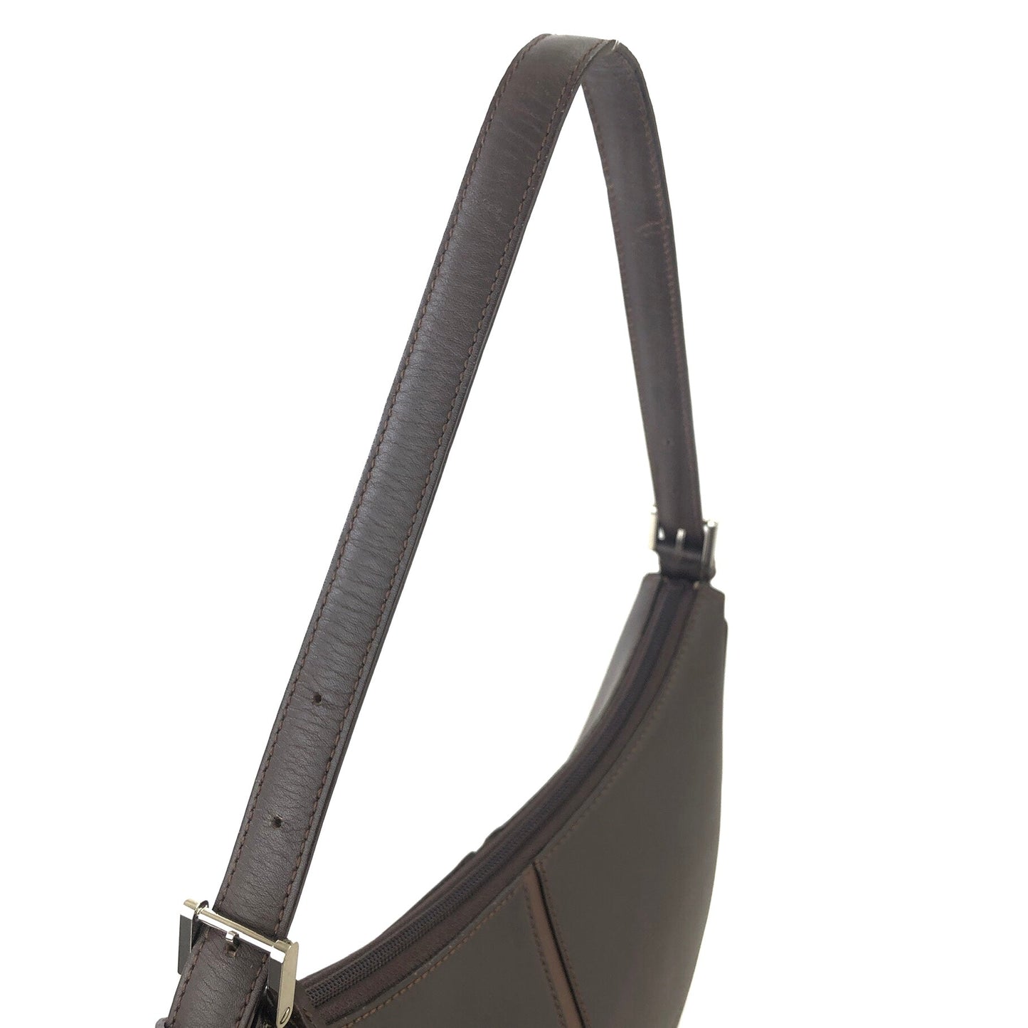 Burberrys Leather Hobo bag Shoulder bag Brown Vintage Old kuvk5s