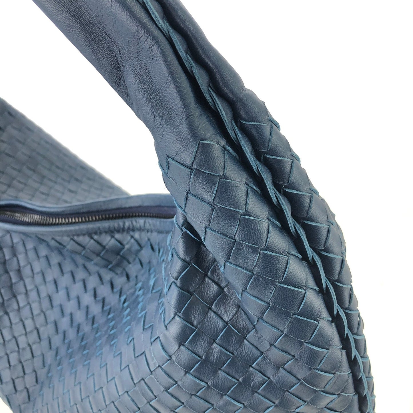 Bottega Veneta Intrecciato 皮革 Hobo 包 藍色 復古 awvey7