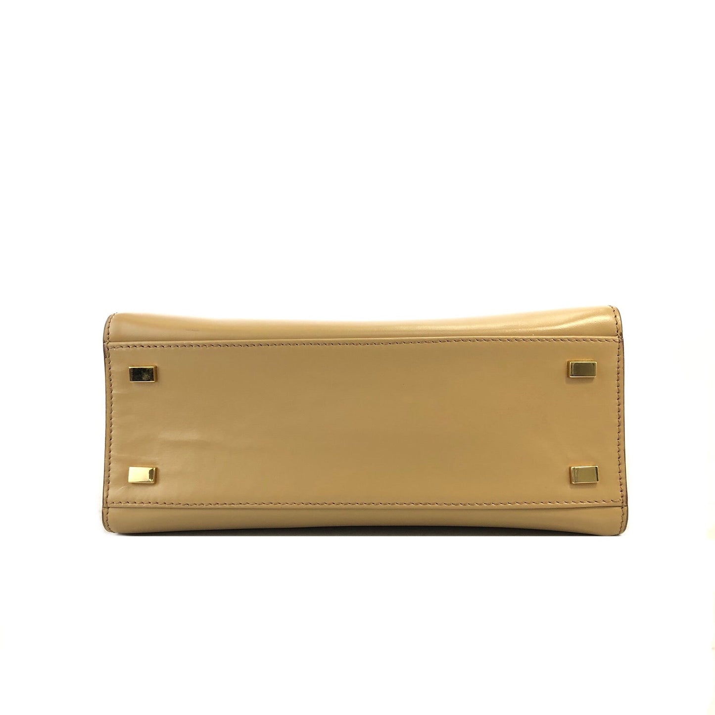 CELINE Toggle Clasp Chain Handbag Beige Vintage Old Celine mg644i