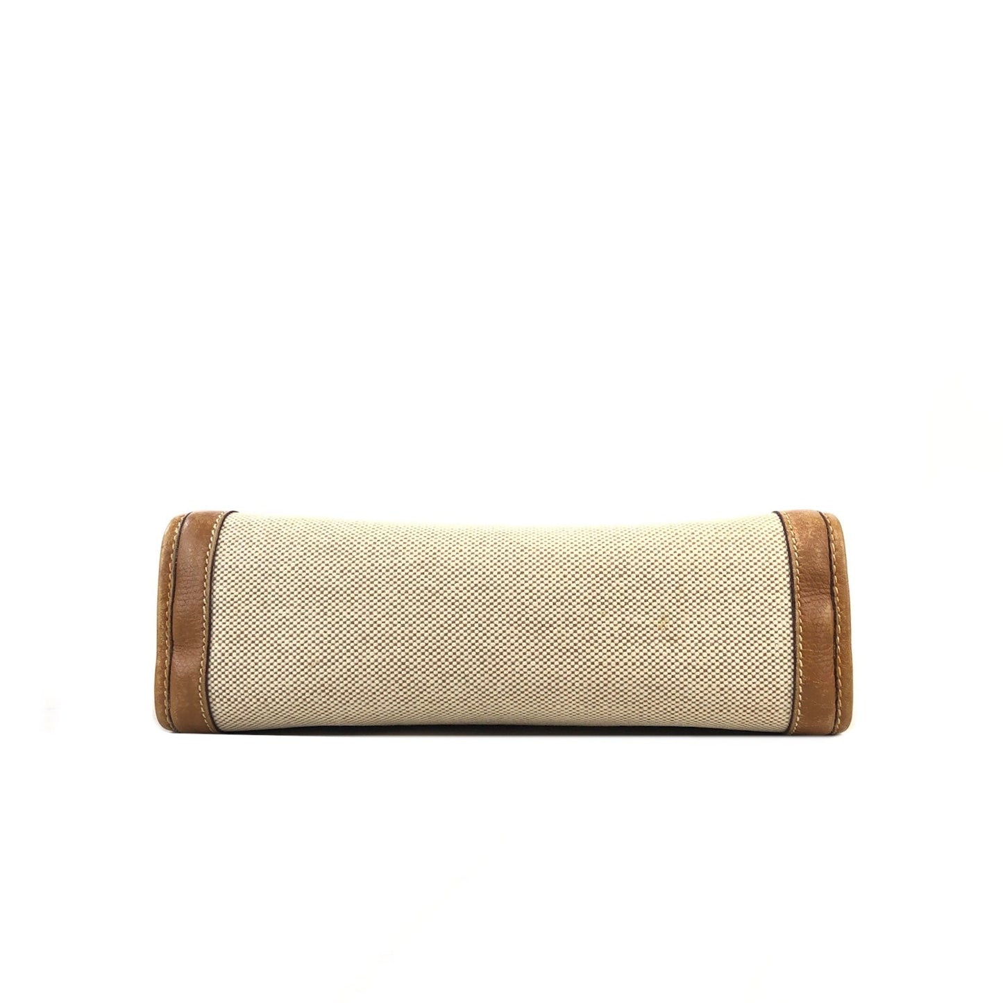 HERMES Canvas Crossbody Shoulder bag Beige Vintage Old nd6t4j