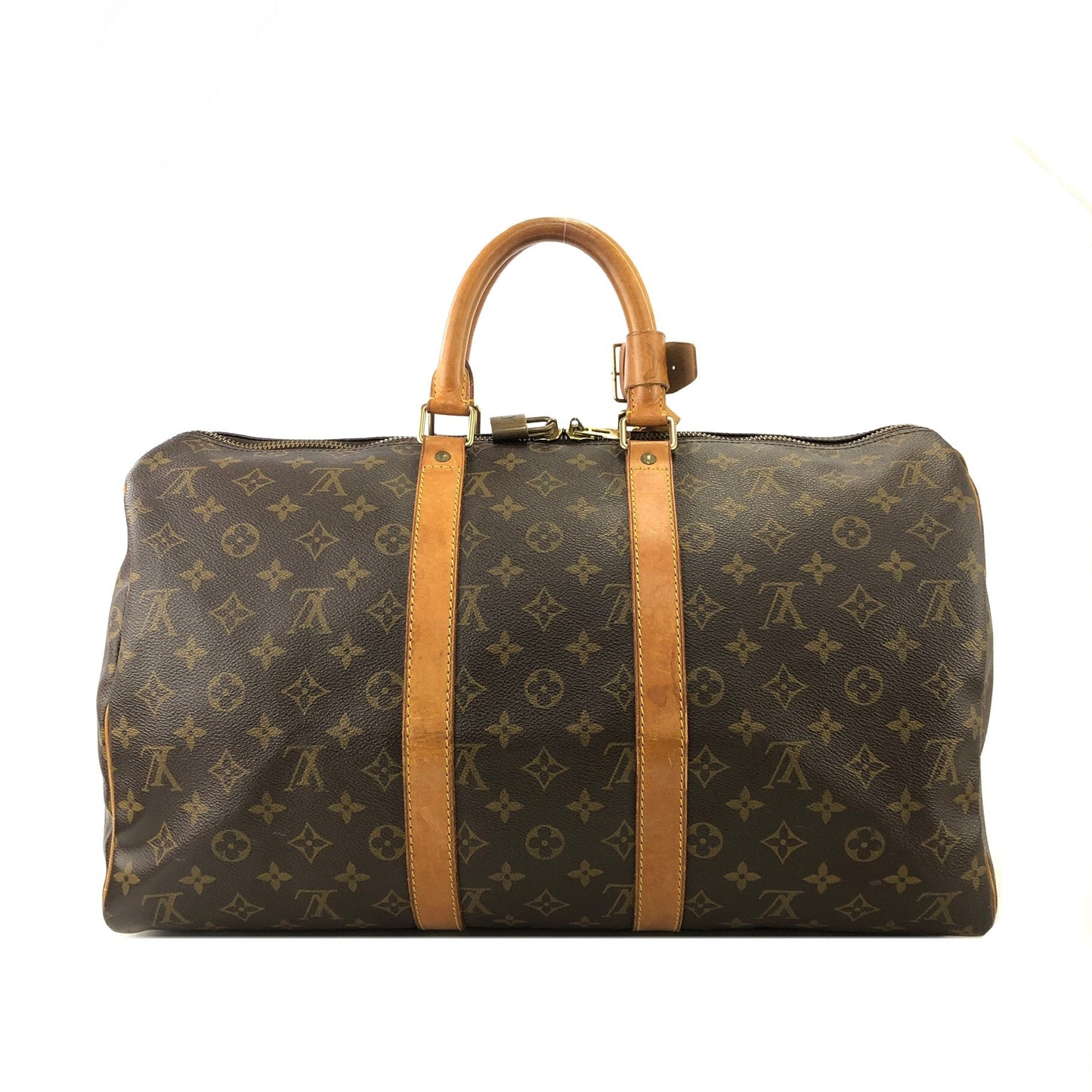 LOUIS VUITTON monogram keepall45 M41428 boston bag Brown Vintage Old t75hrk