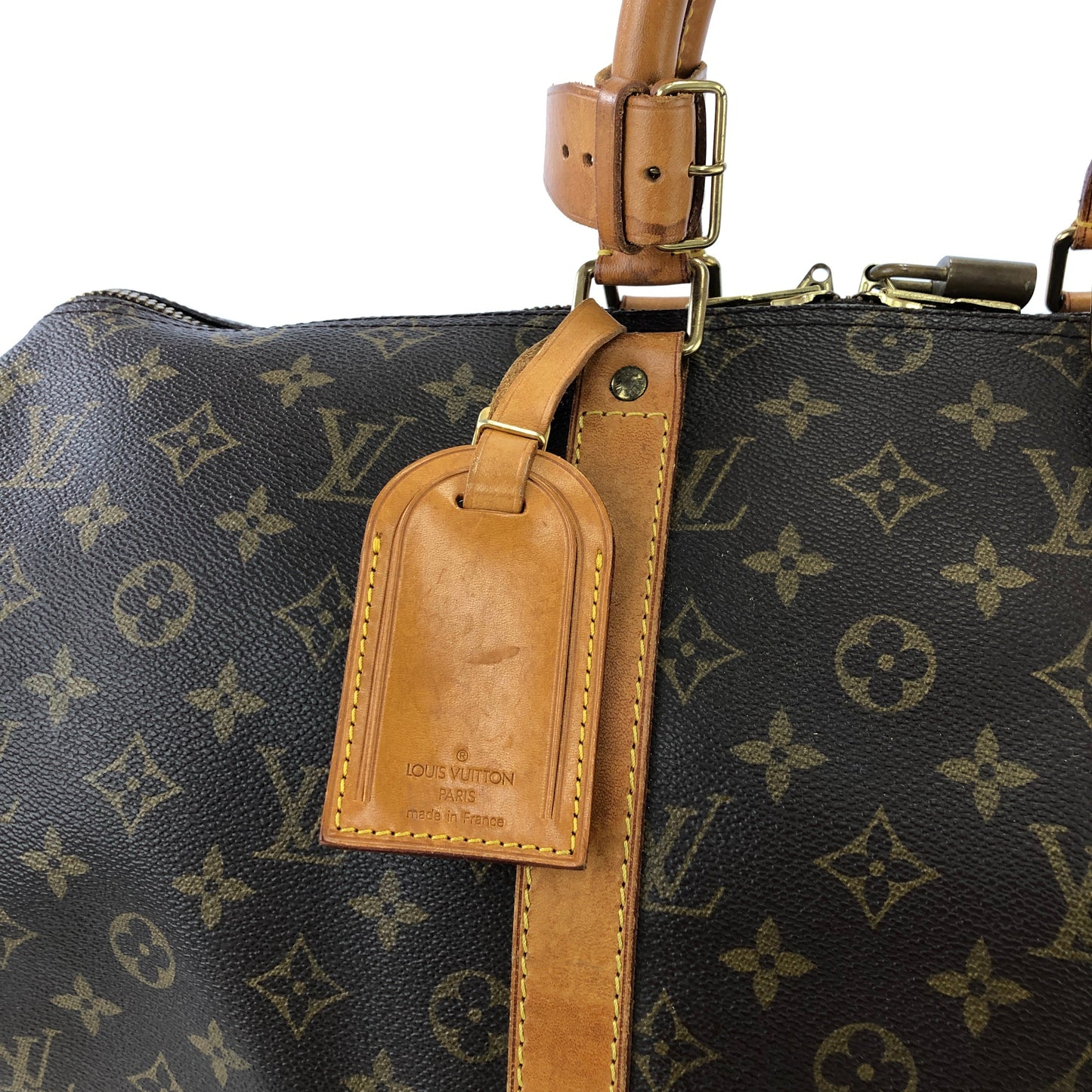 LOUIS VUITTON monogram keepall45 M41428 boston bag Brown Vintage Old t75hrk