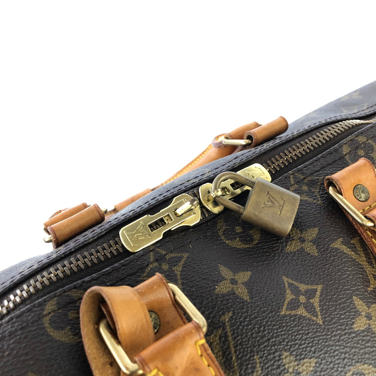 LOUIS VUITTON monogram keepall45 M41428 boston bag Brown Vintage Old t75hrk