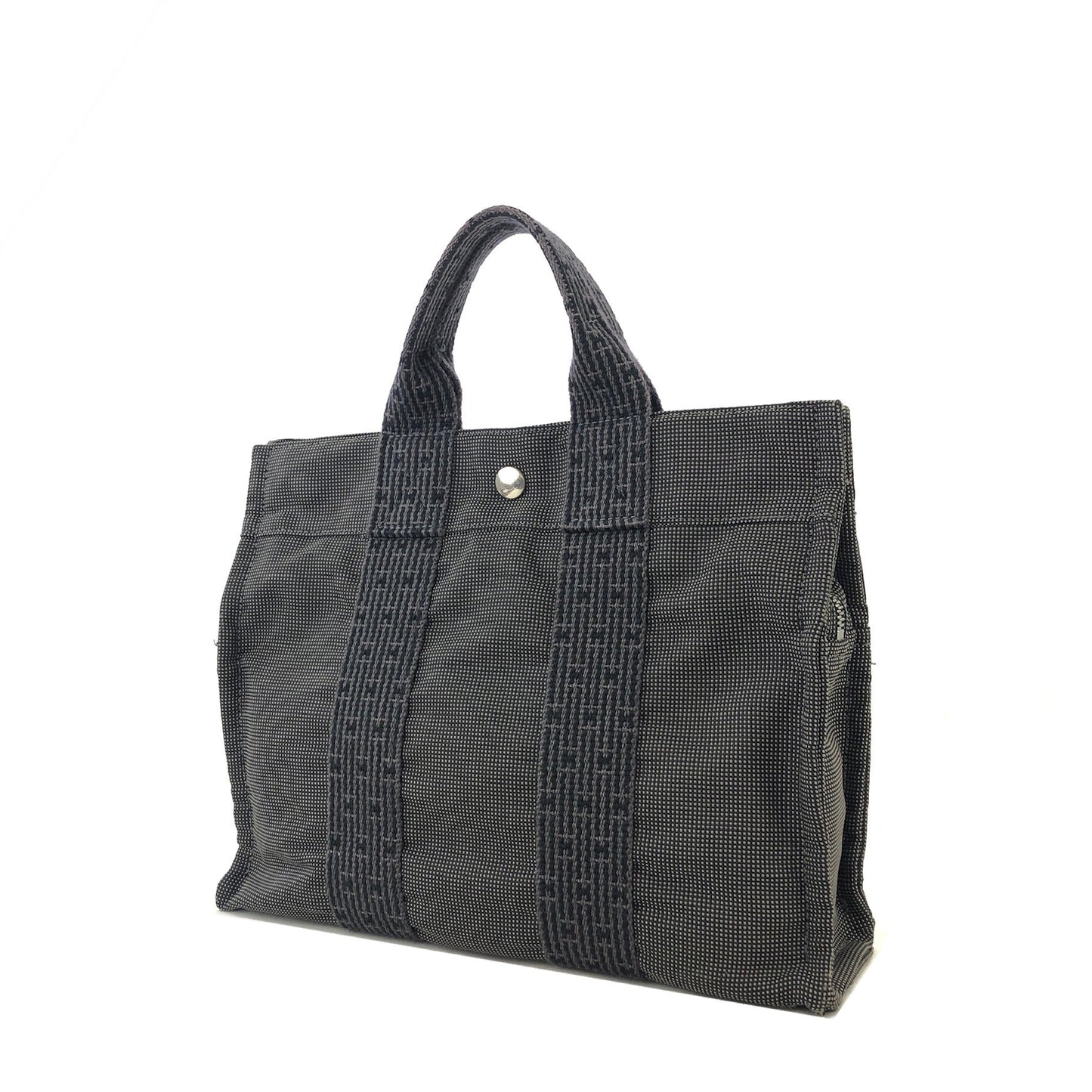 HERMES Yell line Canvas PM Handbag Gray Vintage Old teisbv