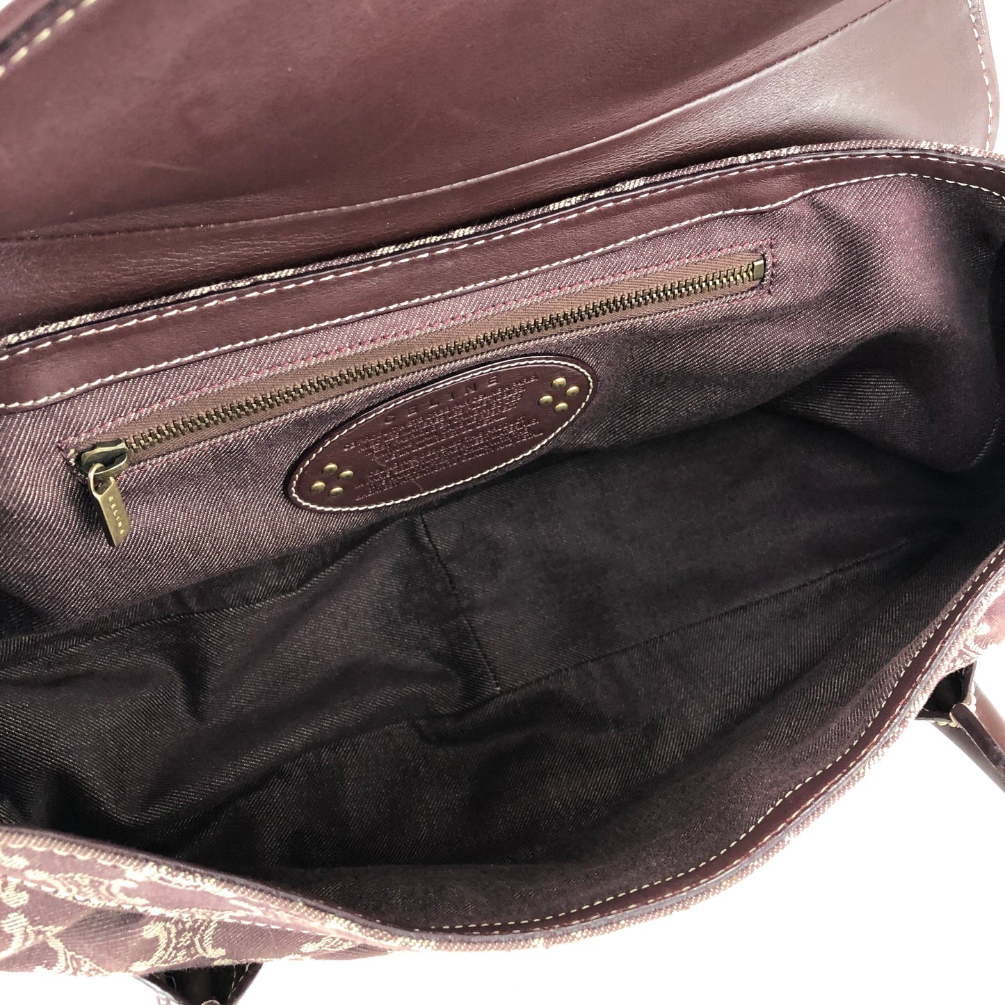 CELINE Paris Macadam Front Buckle Boston bag Purple Vintage Old CELINE r3uwfa