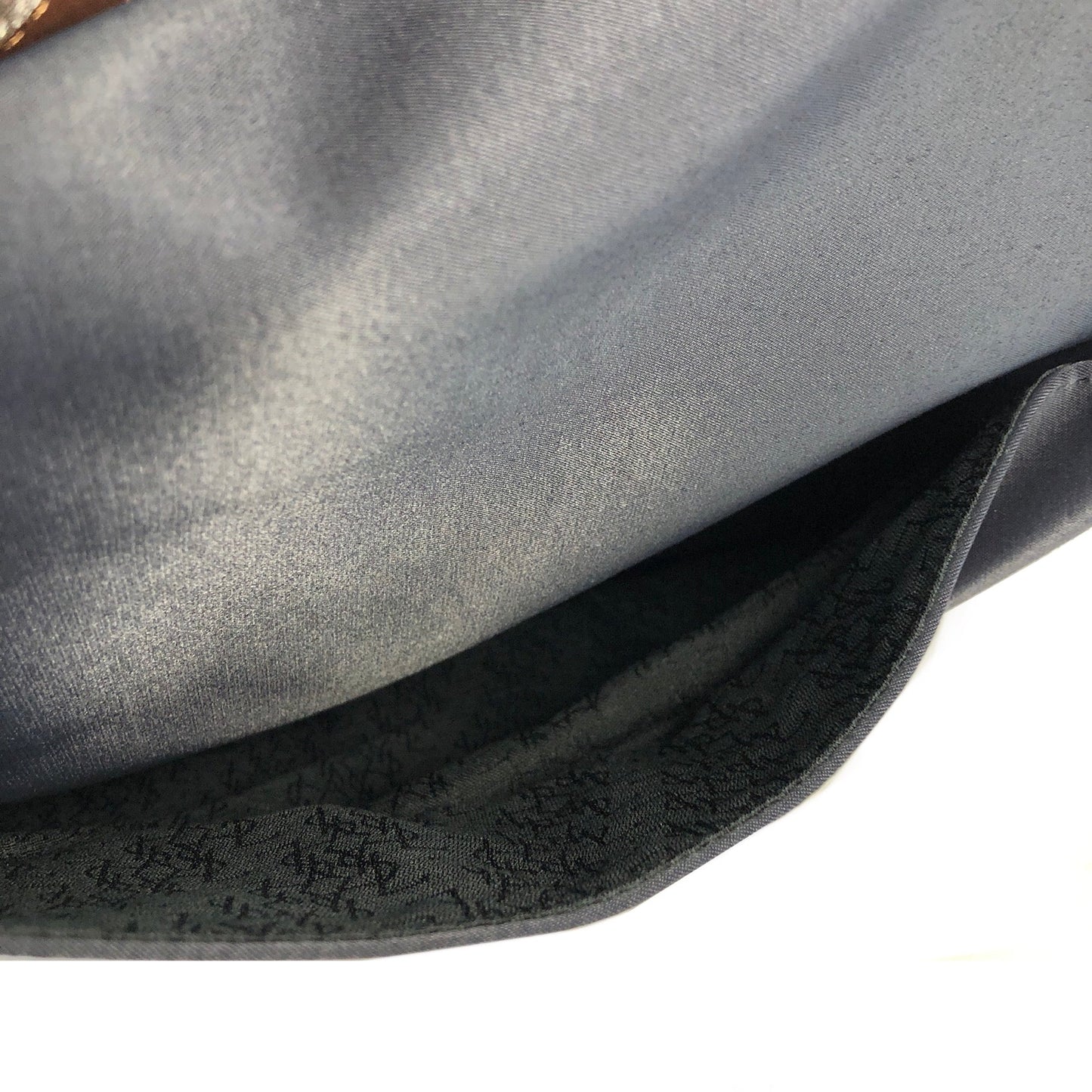 Yves Saint Laurent yEmbossed Nylon x leather 2way bostonba shoulder bag navy x brown vintage old yf3gf4