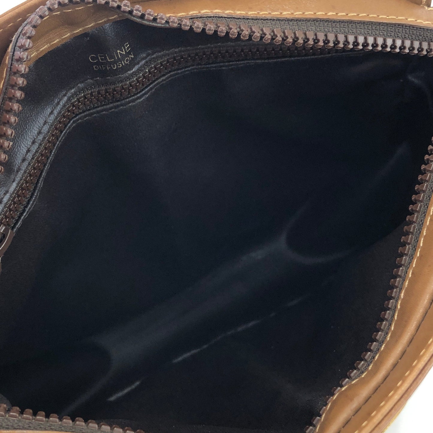 CELINE C Macadam Horse carriage Shoulder bag Brown Vintage Old CELINE 65fhzk