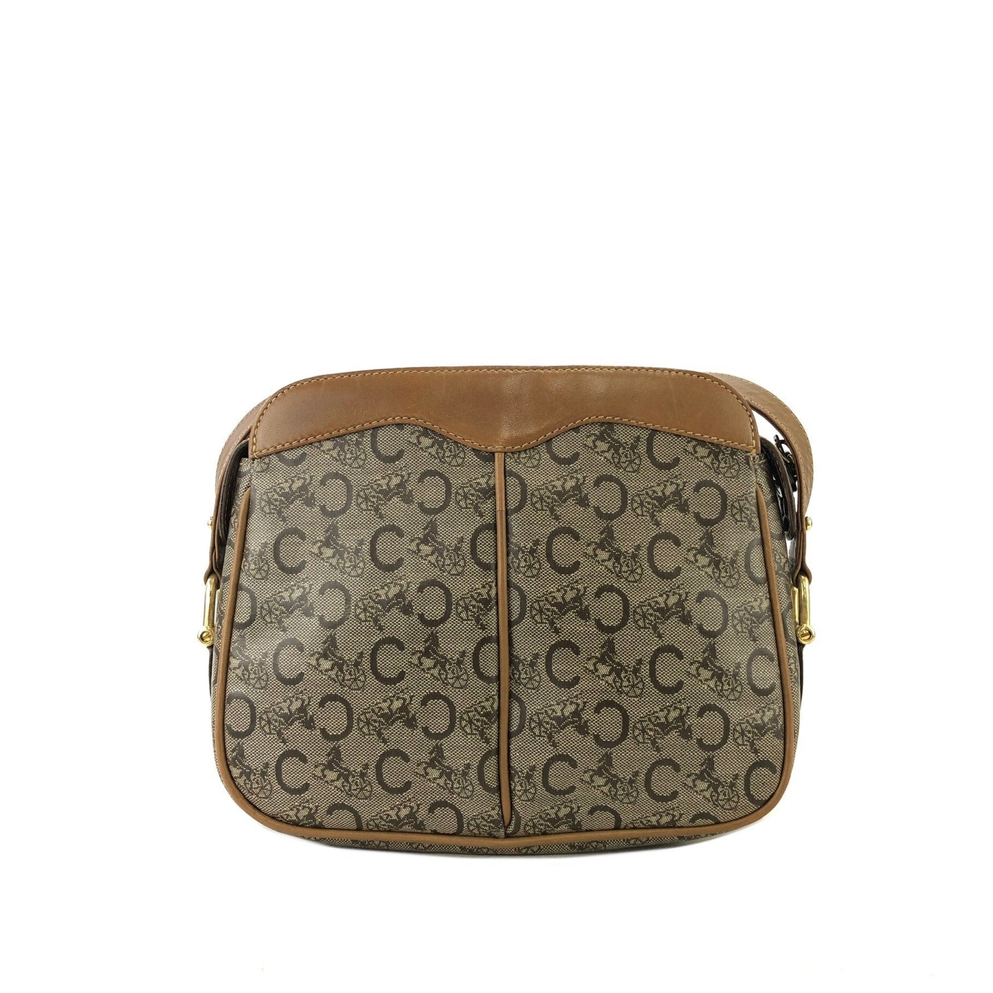 CELINE C Macadam Horse carriage Shoulder bag Brown Vintage Old CELINE 65fhzk