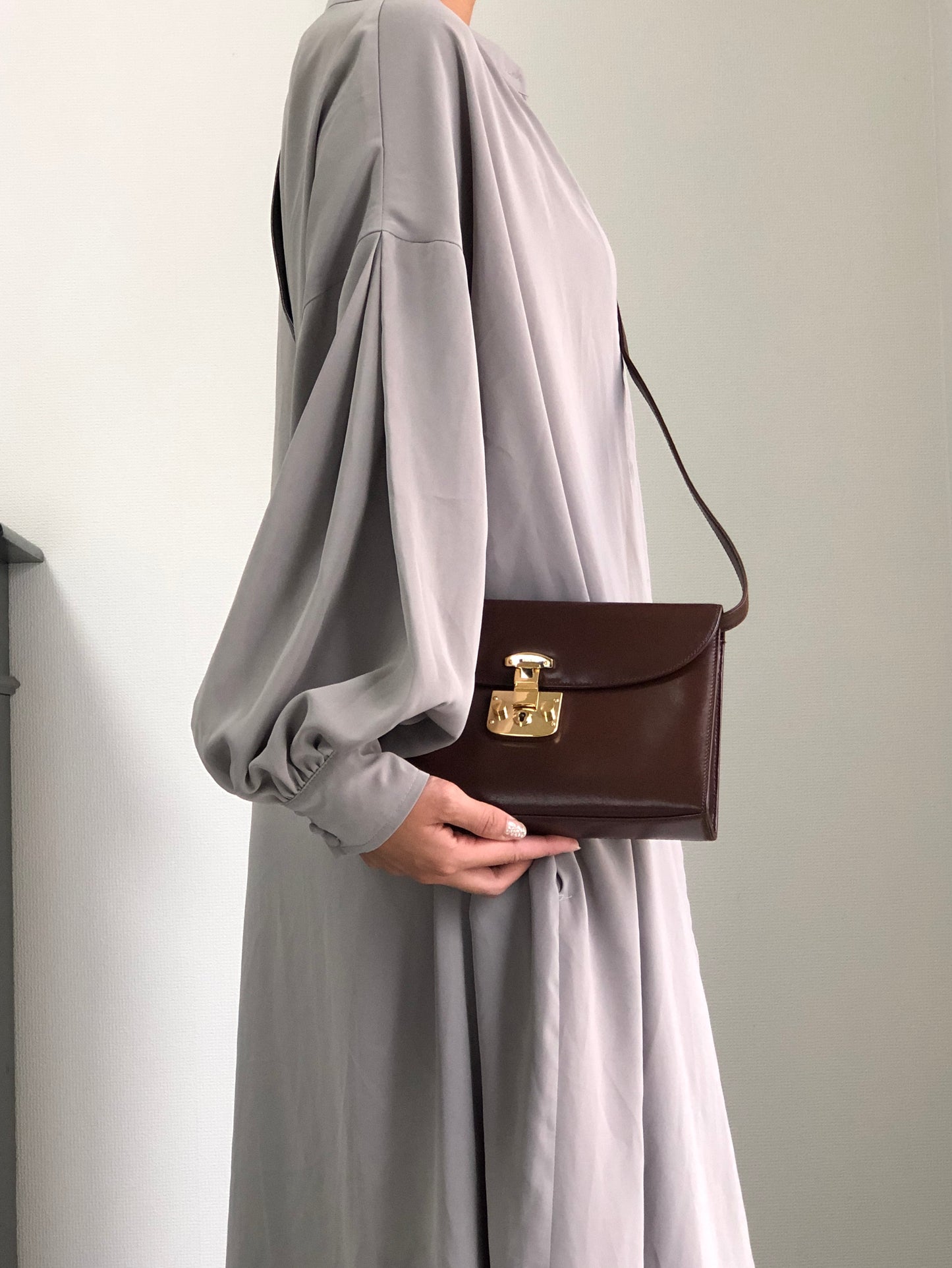 GUCCI Shoulder bag Brown Vintage imbphx