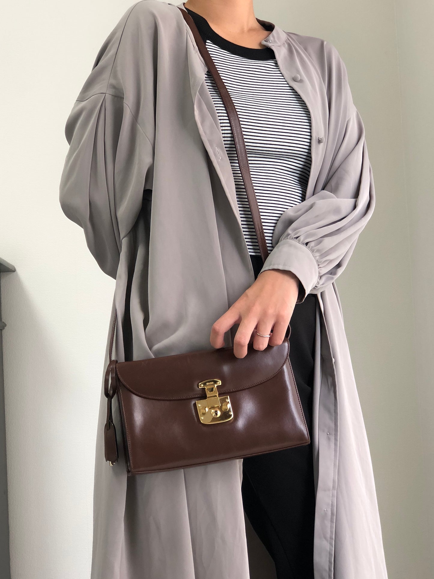 GUCCI Shoulder bag Brown Vintage imbphx