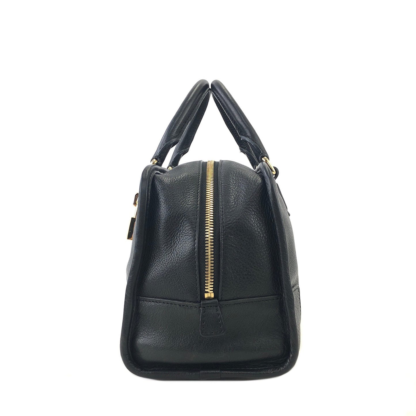 LOEWE Amazona 28 Anagram Leather Bostonbag Handbag Black Vintage f3cwxt