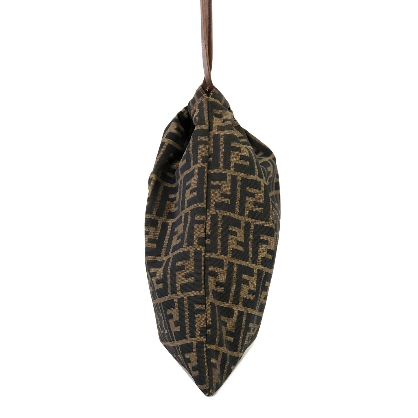 FENDI Zucca Jacquard Drawstring Hand Bag Brown vintage Old reeshj