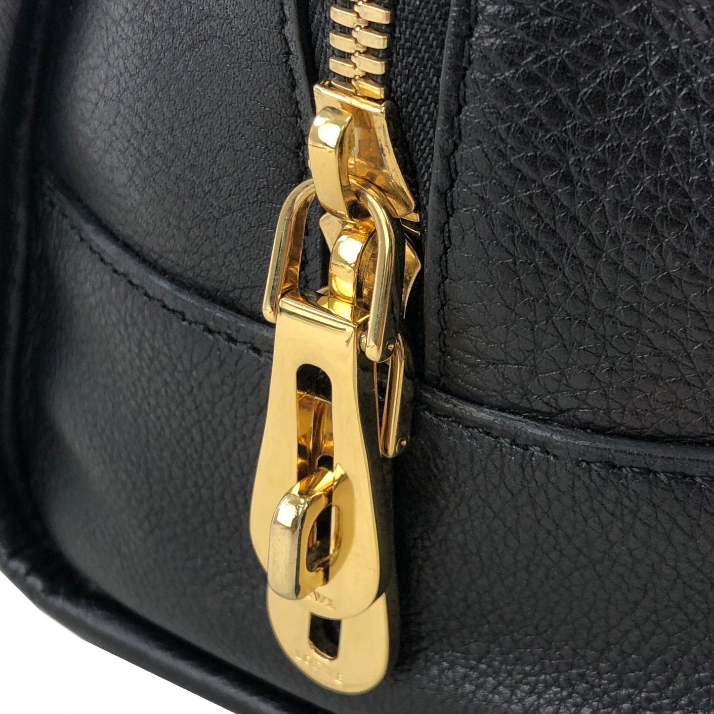 LOEWE Amazona 28 Anagram Leather Bostonbag Handbag Black Vintage f3cwxt