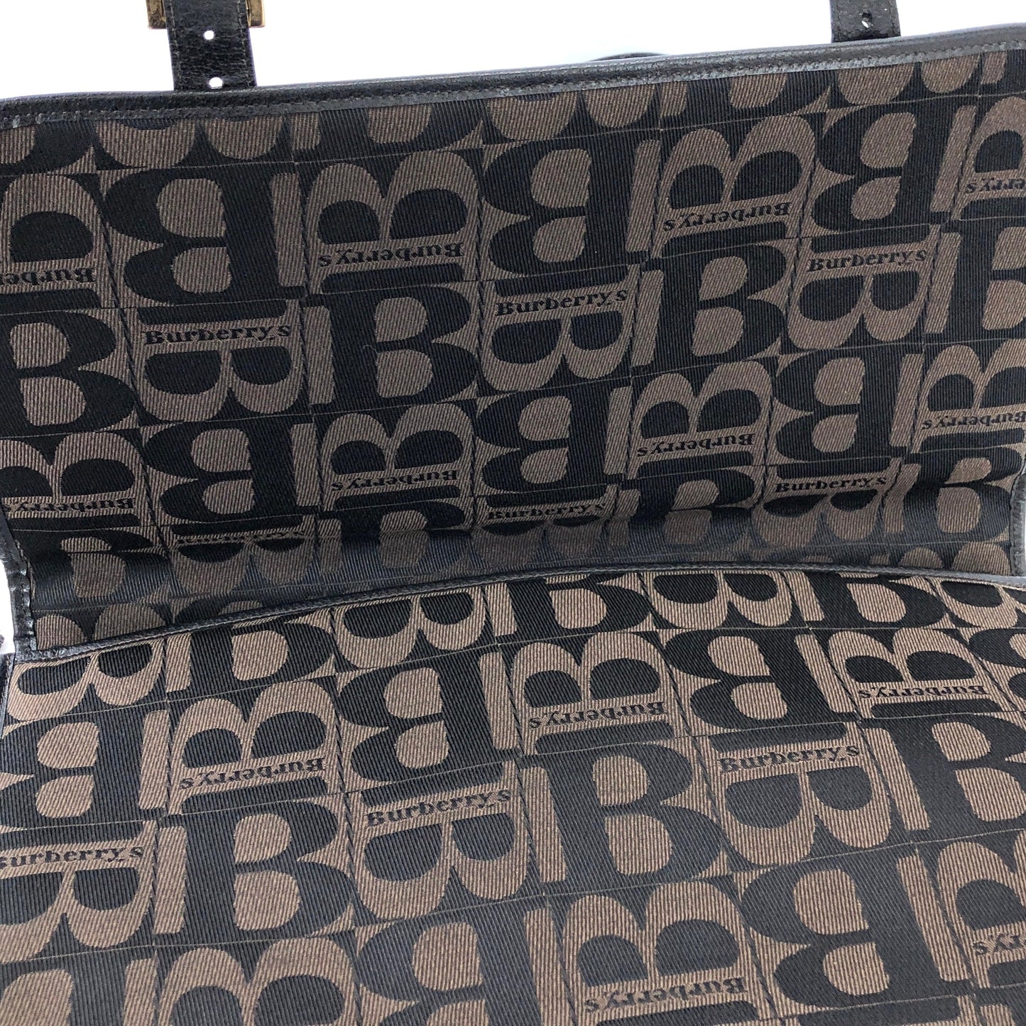 Burberry's Blogo 提花兩用挎包肩背包黑色復古舊款 a88ihp