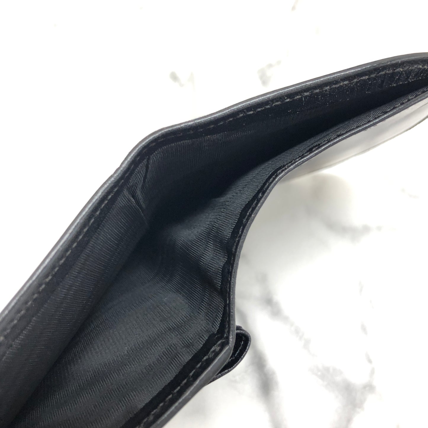 CELINE Macadam Compact Wallet Black Accessory Vintage Old celine 6kdjtv