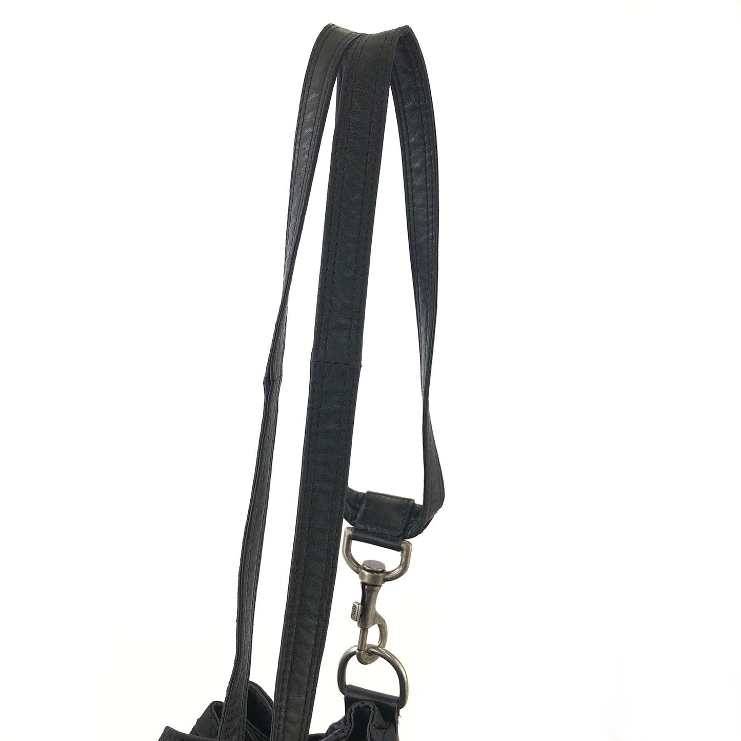 Christian Dior Cannage dior D Charm Nylon Drawstring Shoulder bag Black Vintage Old uetep7