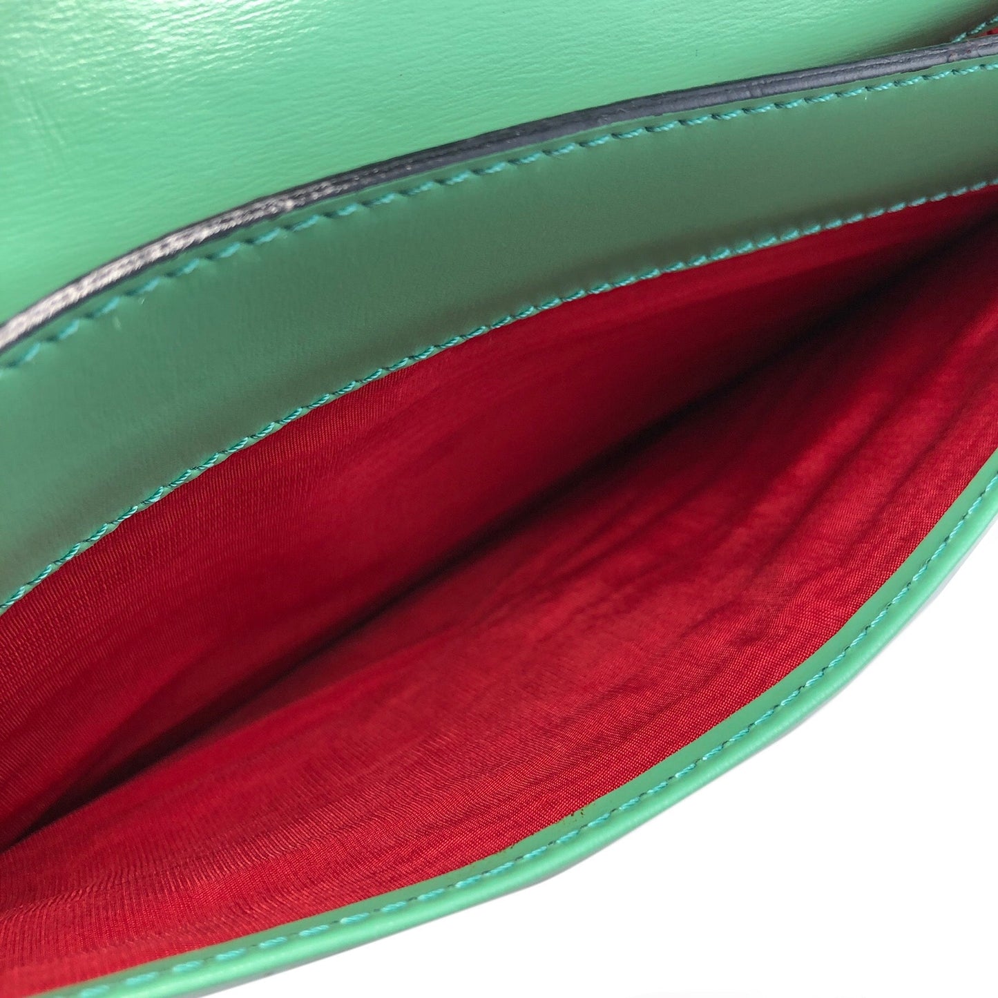 CELINE Starball Chain Shoulderbag Green Vintage Old Celine ctvzih