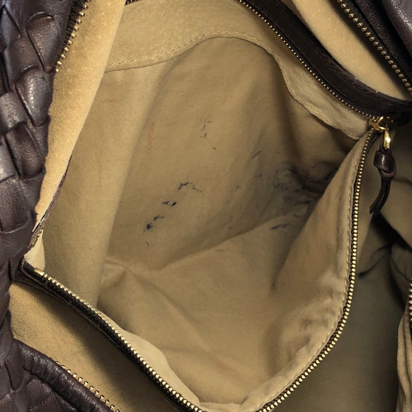 Bottega Veneta Intrecciato Leather Hobo bag Shoulder bag Dark Brown VIntage ffke7u
