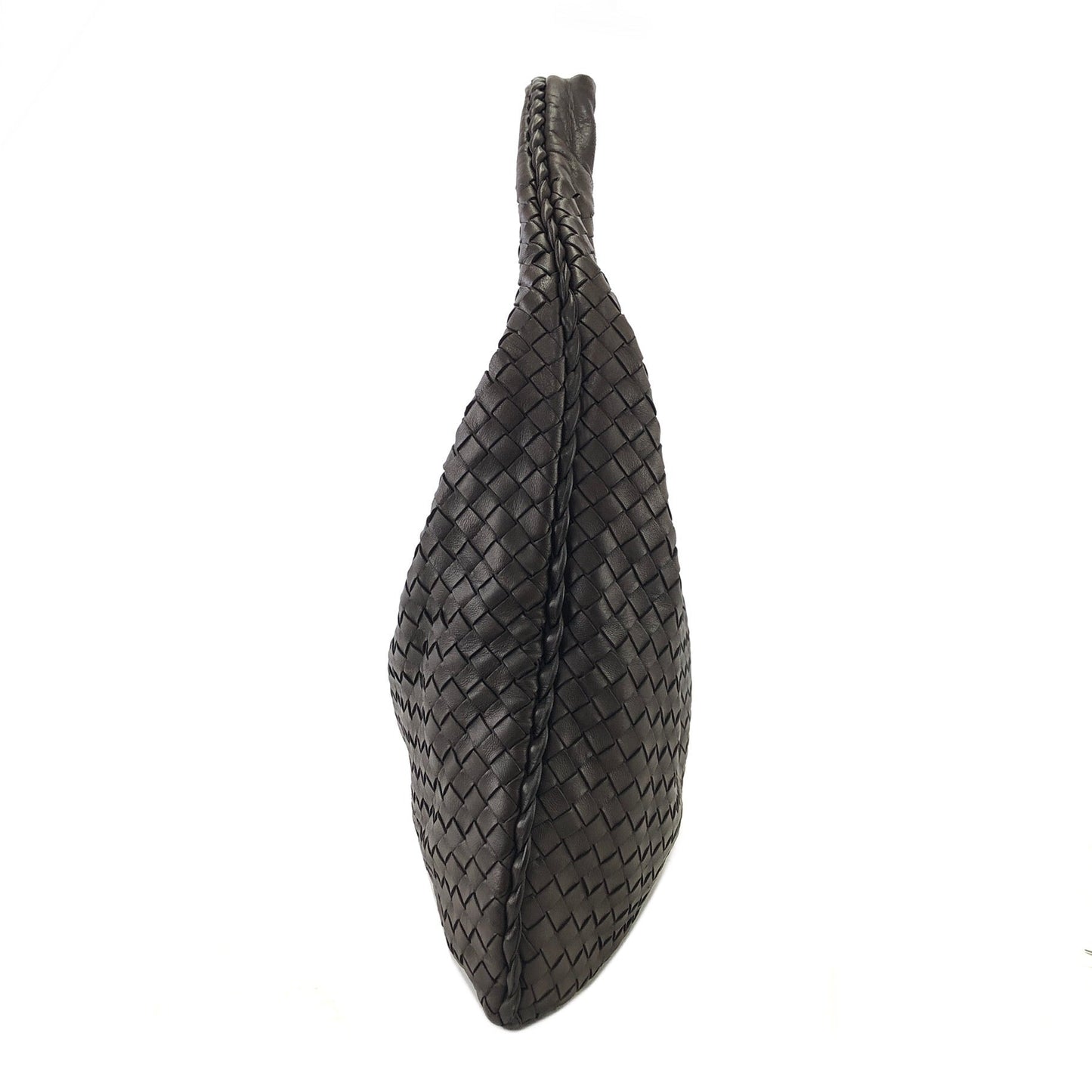Bottega Veneta Intrecciato Leather Hobo bag Shoulder bag Dark Brown VIntage ffke7u