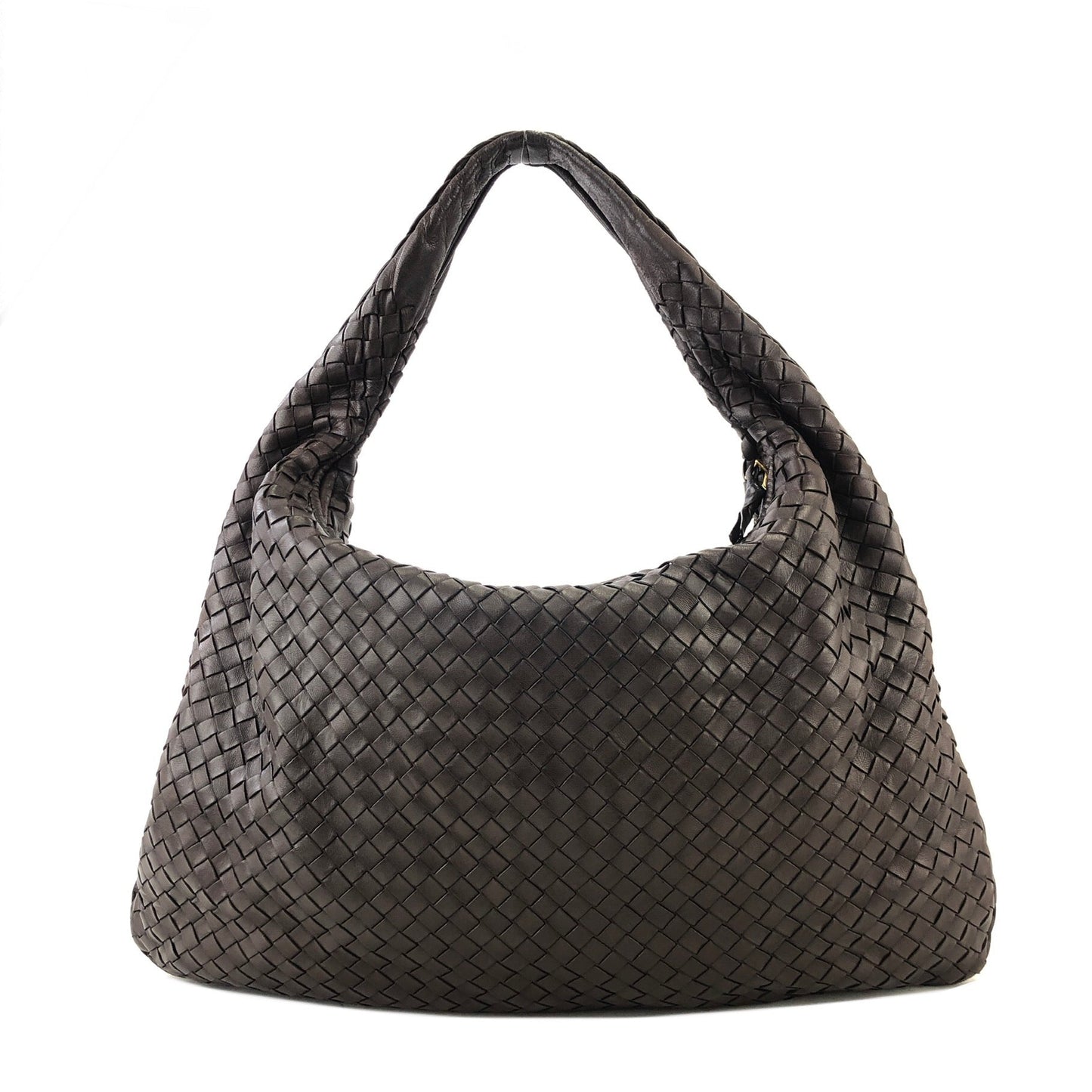 Bottega Veneta Intrecciato Leather Hobo bag Shoulder bag Dark Brown VIntage ffke7u