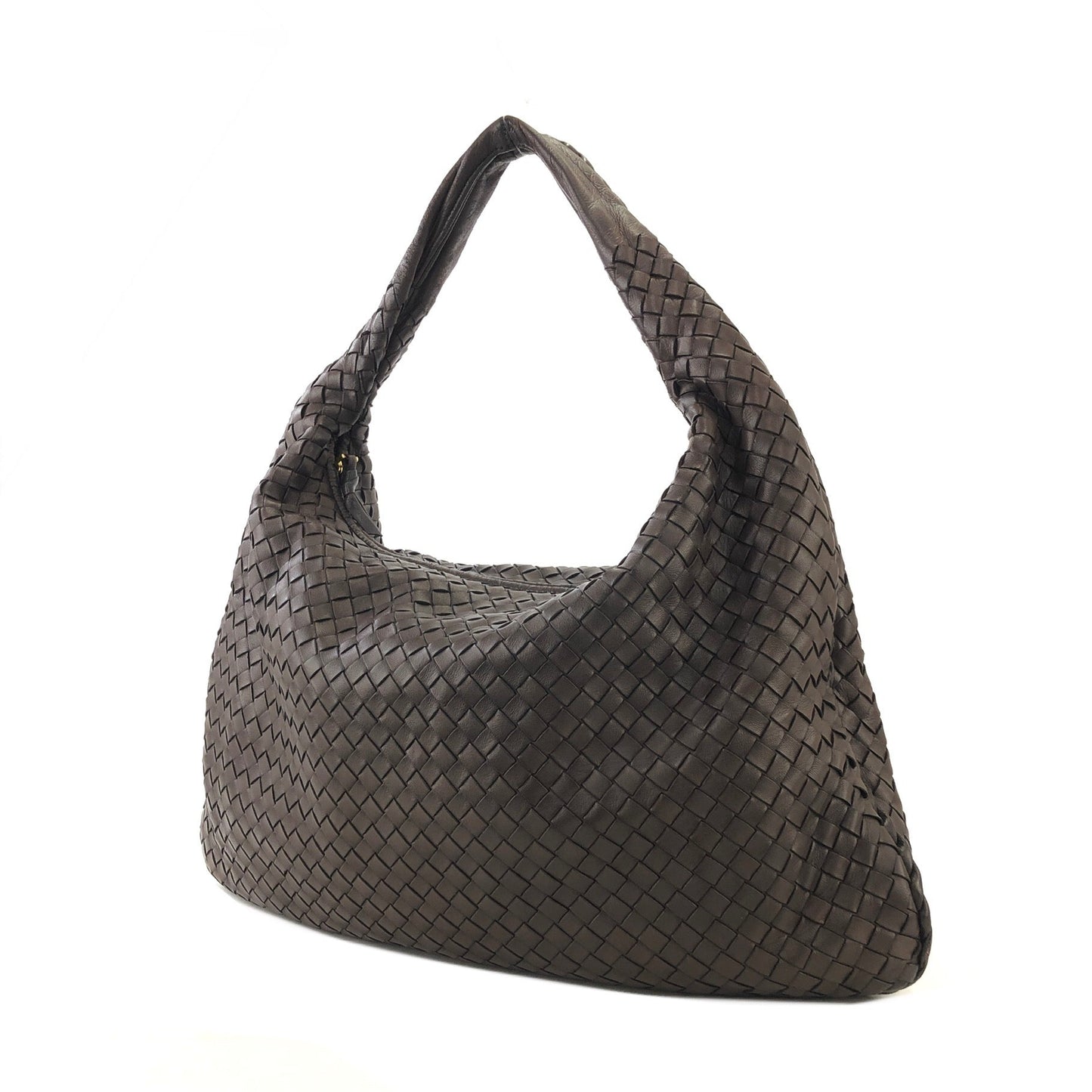 Bottega Veneta Intrecciato Leather Hobo bag Shoulder bag Dark Brown VIntage ffke7u