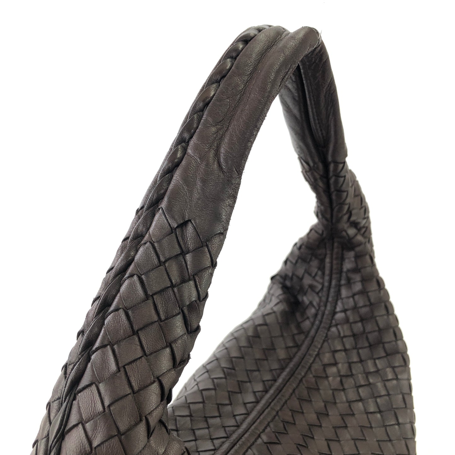 Bottega Veneta Intrecciato Leather Hobo bag Shoulder bag Dark Brown VIntage ffke7u