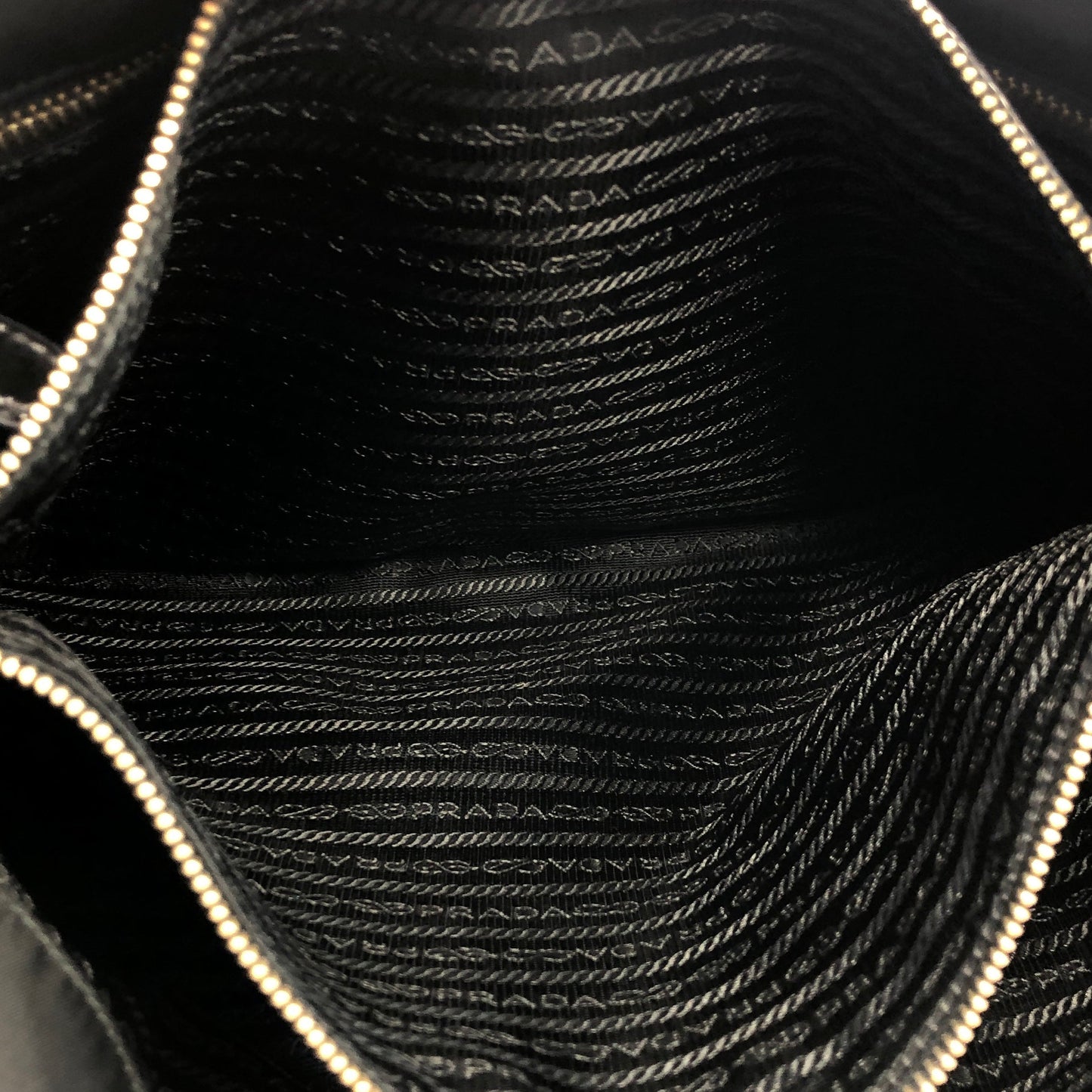PRADA Triangle Logo Nylon Tote Bag Shoulder Bag Black Vintage Old ehk63n