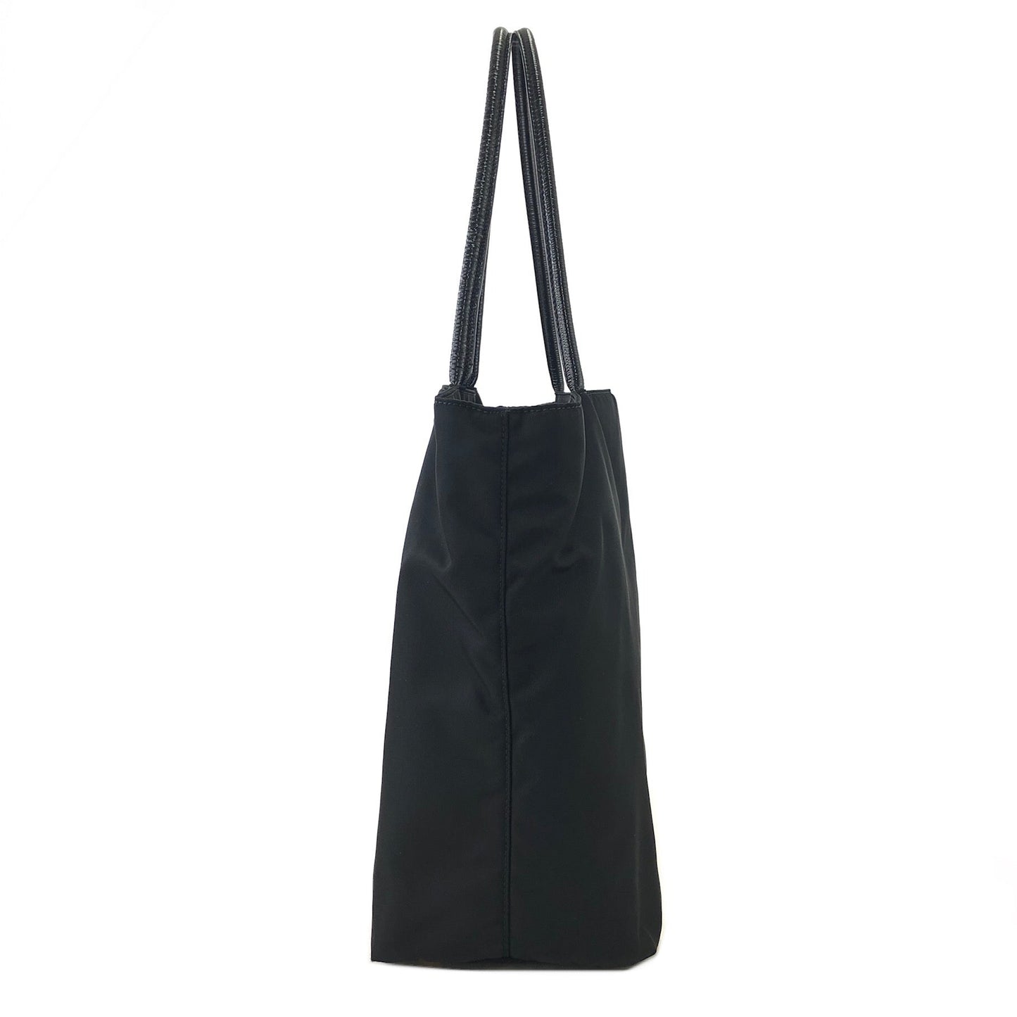 PRADA Triangle Logo Nylon Tote Bag Shoulder Bag Black Vintage Old ehk63n