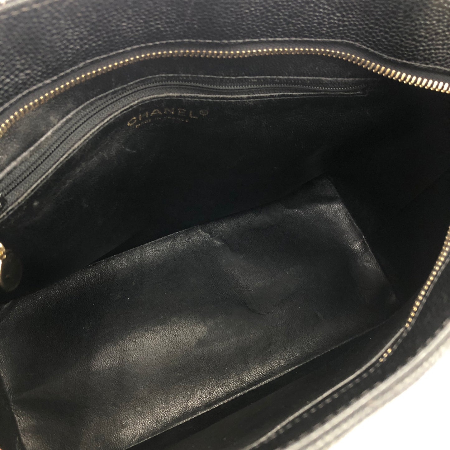 CHANEL Matelasse Cocomark Caviar Leather Totebag Shoulder bag Black Old Vintage gkeujr