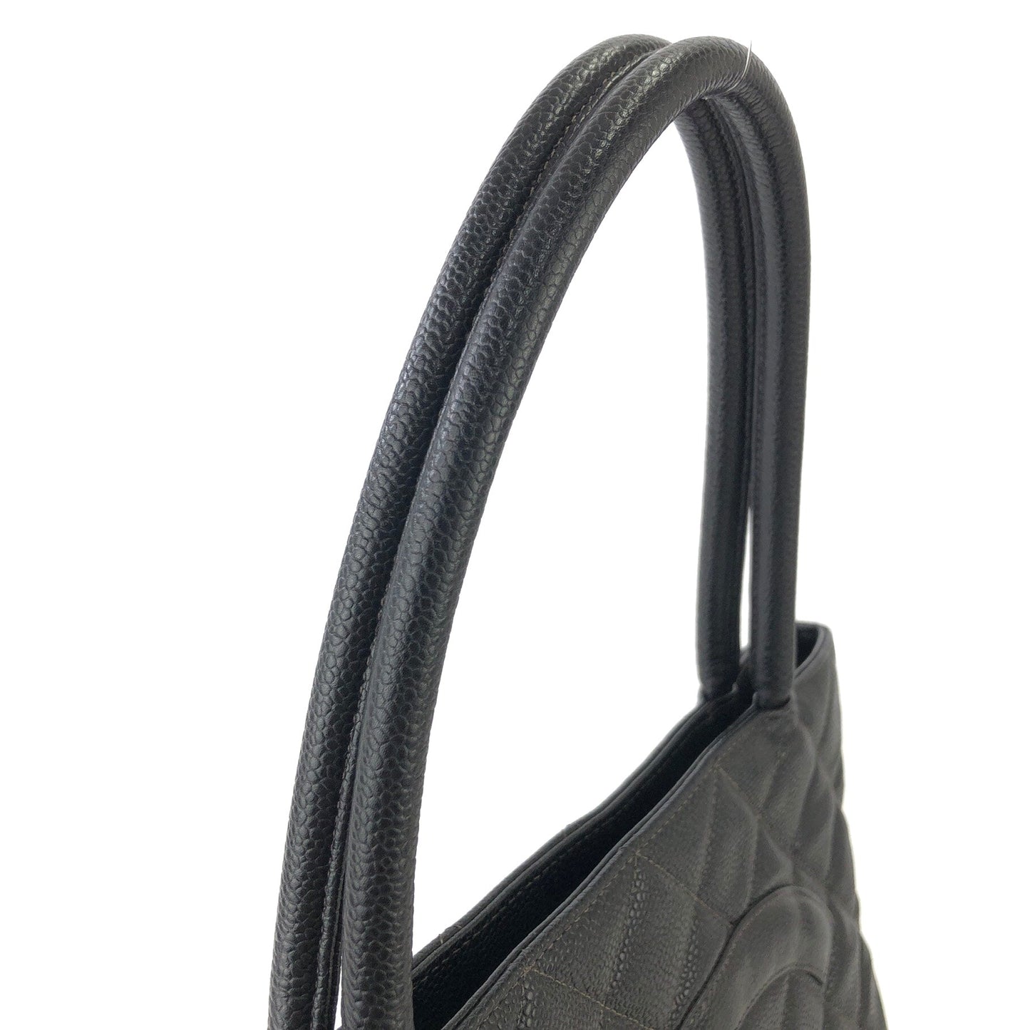 CHANEL Matelasse Cocomark Caviar Leather Totebag Shoulder bag Black Old Vintage gkeujr