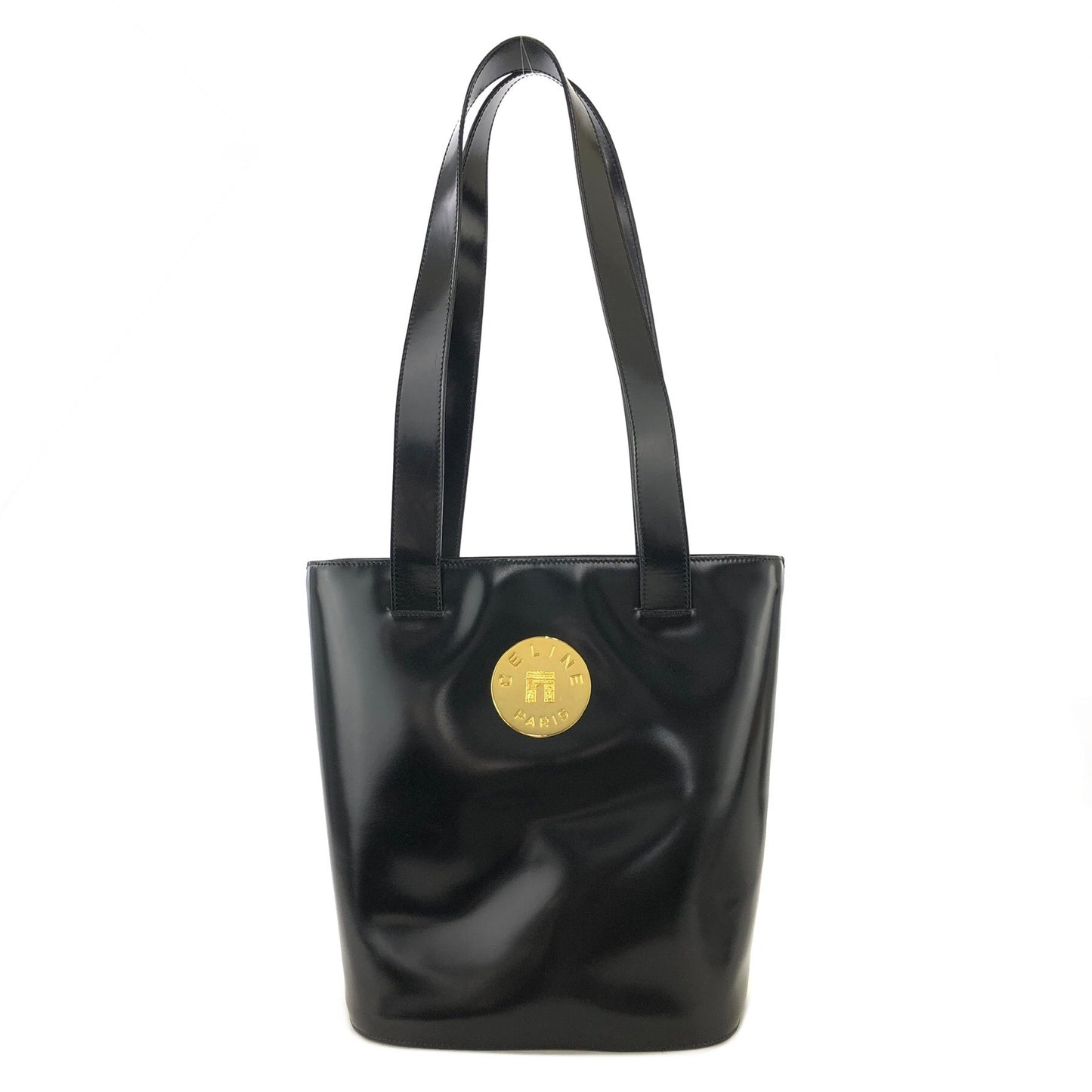 CELINE Arc de Triomphe Plate 皮革托特包 黑金 復古舊款 Celine xr32dw