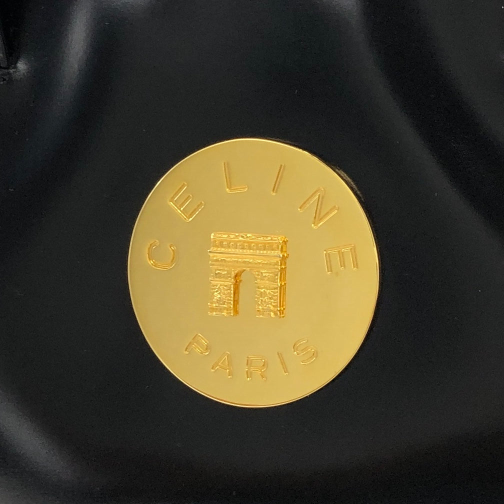 CELINE Arc de Triomphe Plate 皮革托特包 黑金 復古舊款 Celine xr32dw