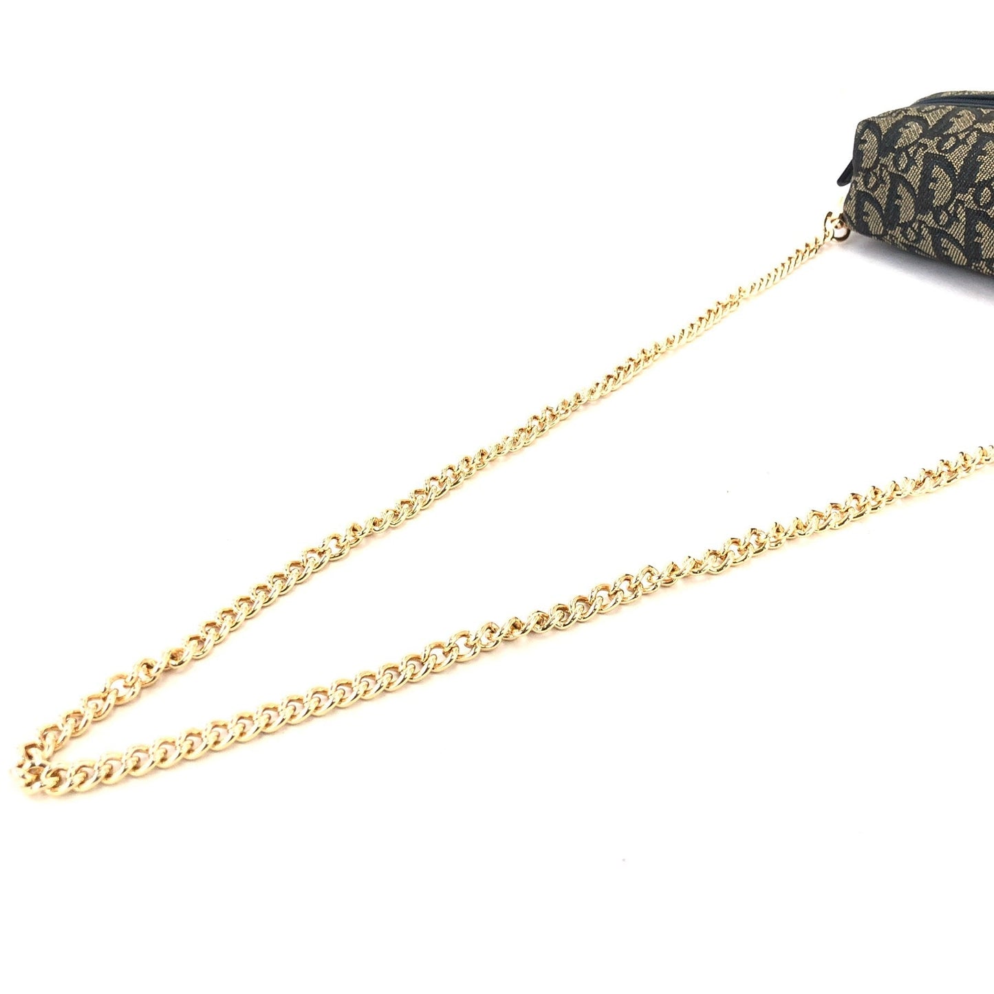 Christian Dior Trotter Oblique Jacquard Chain Mini Shoulder bag Navy Vintage Old 2xadkk