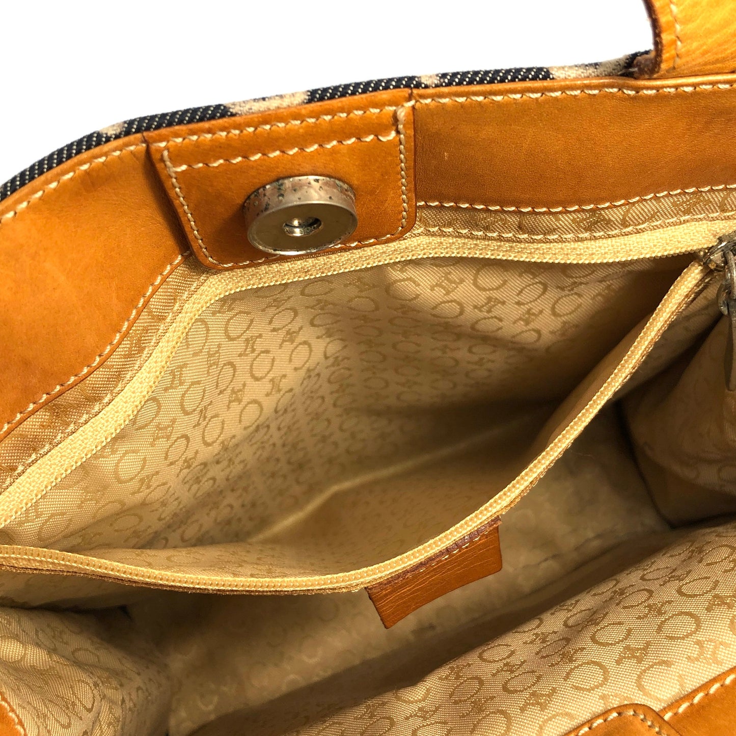 CELINE C-Macadam Club blason Handbag Denim Indigo Vintage Old Celine blason 2t3rbt
