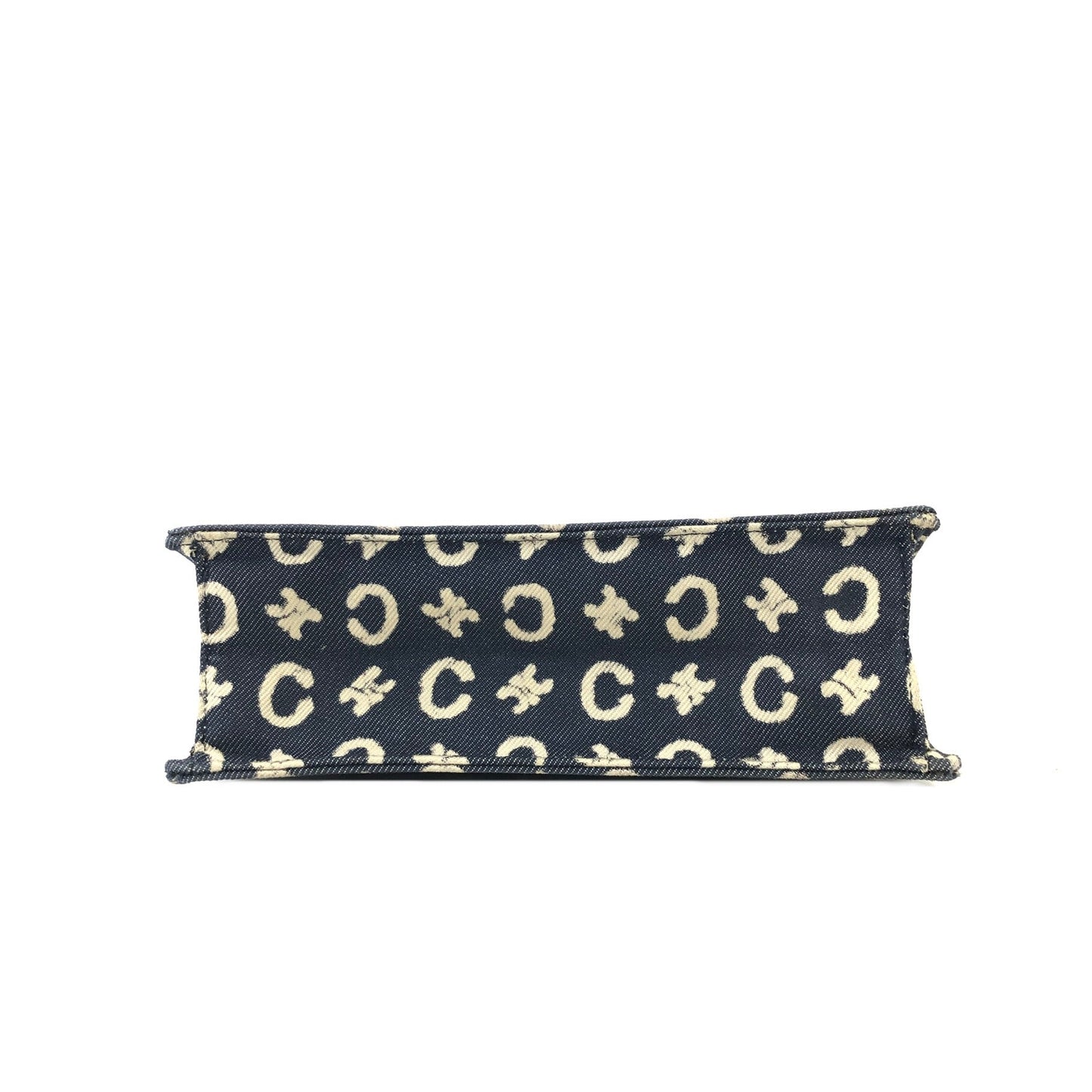 CELINE C-Macadam Club blason Handbag Denim Indigo Vintage Old Celine blason 2t3rbt